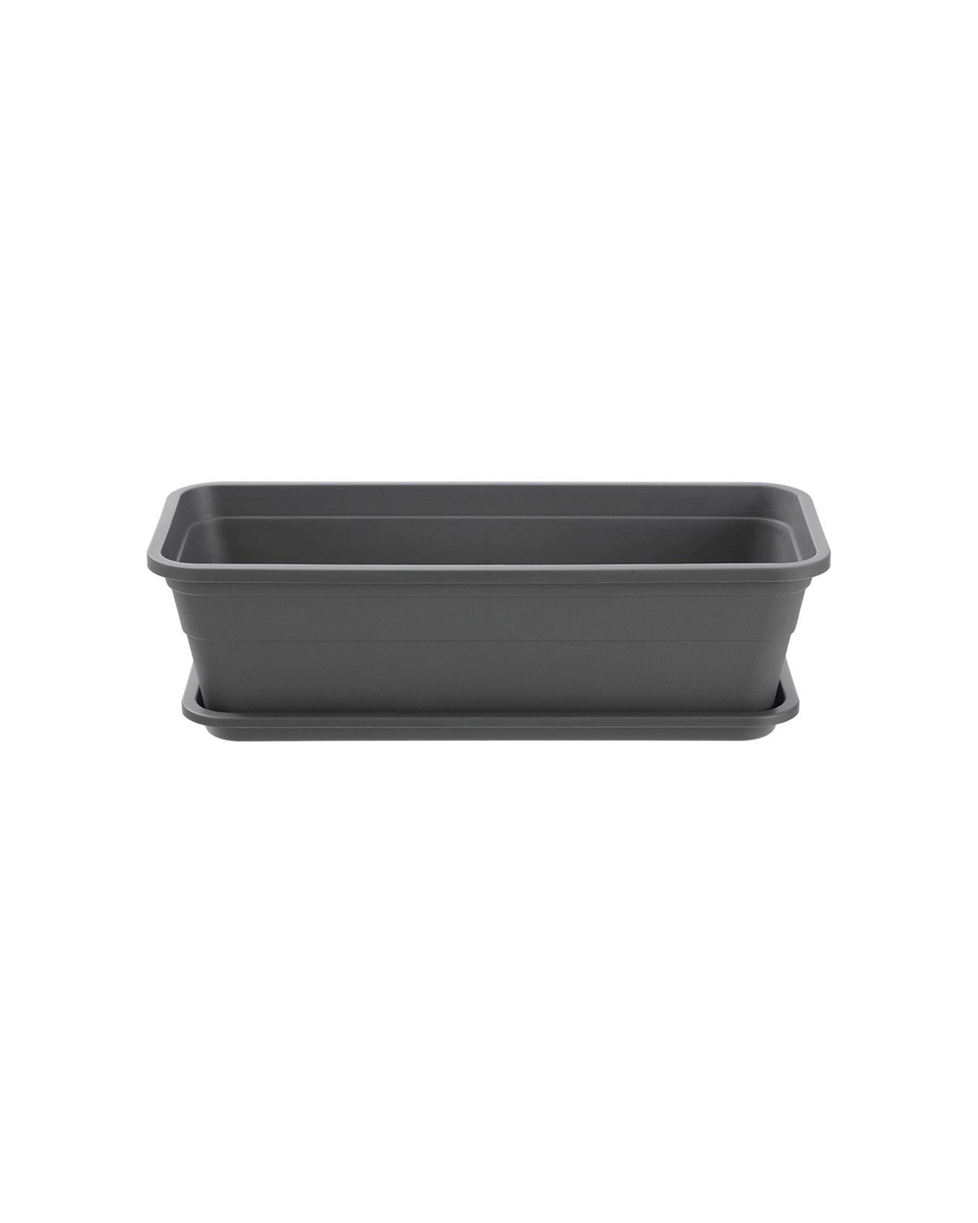 7 Boxsweden Classic Plastic Planter Rect With Saucer Durable 44cm - Multi, 7 of 8