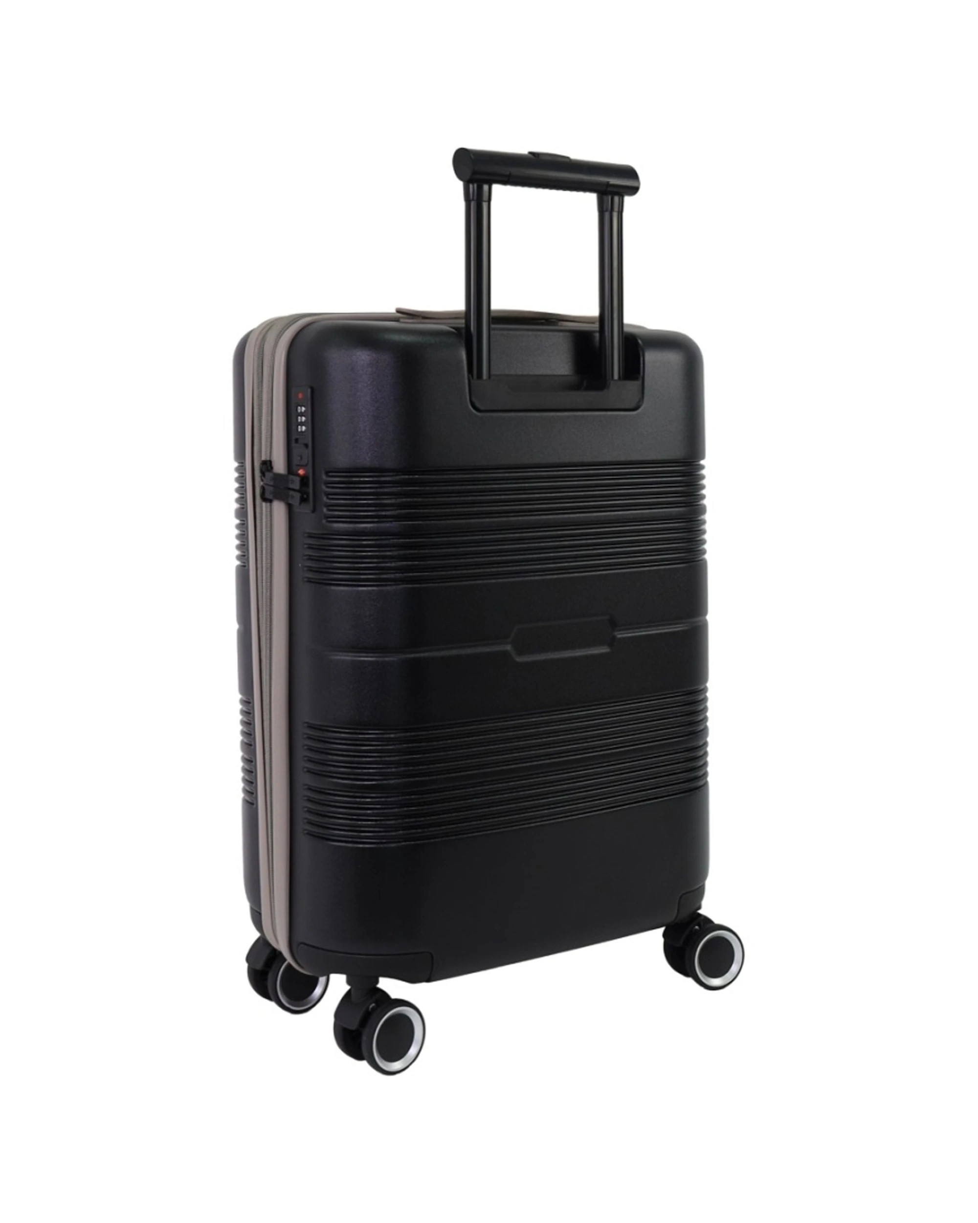 5 Pierre Cardin 2pc Polycarbonate Medium & Carry On Luggage Suitcase Set - Black, 5 of 7
