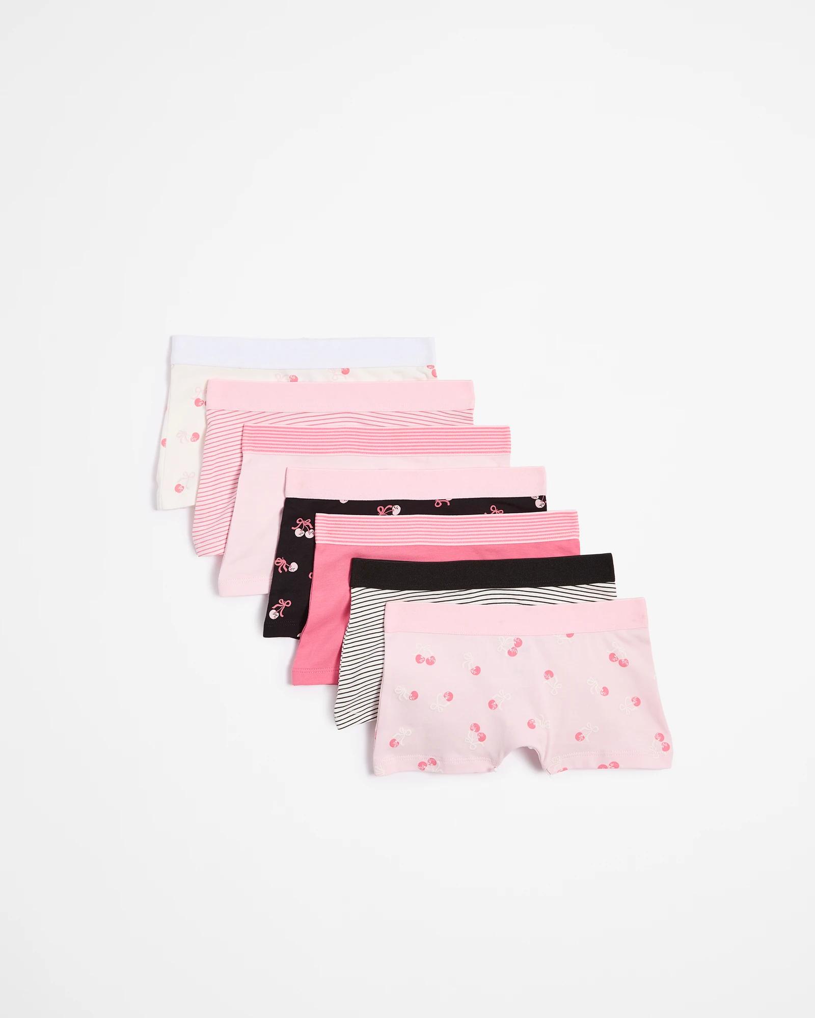 1 Girls Maxx Shortie 7 Pack CHERRY BOWS, 1 of 2