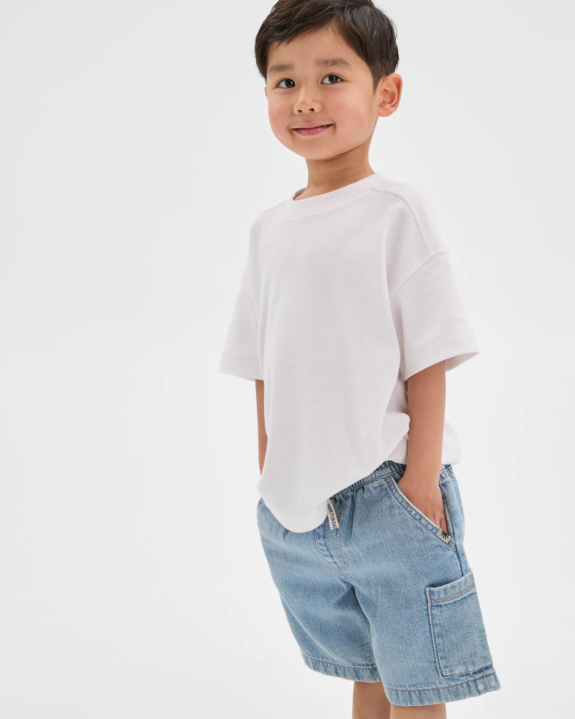 2 Target Kids Pull On Denim Volley Shorts LIGHT WASH, 2 of 6
