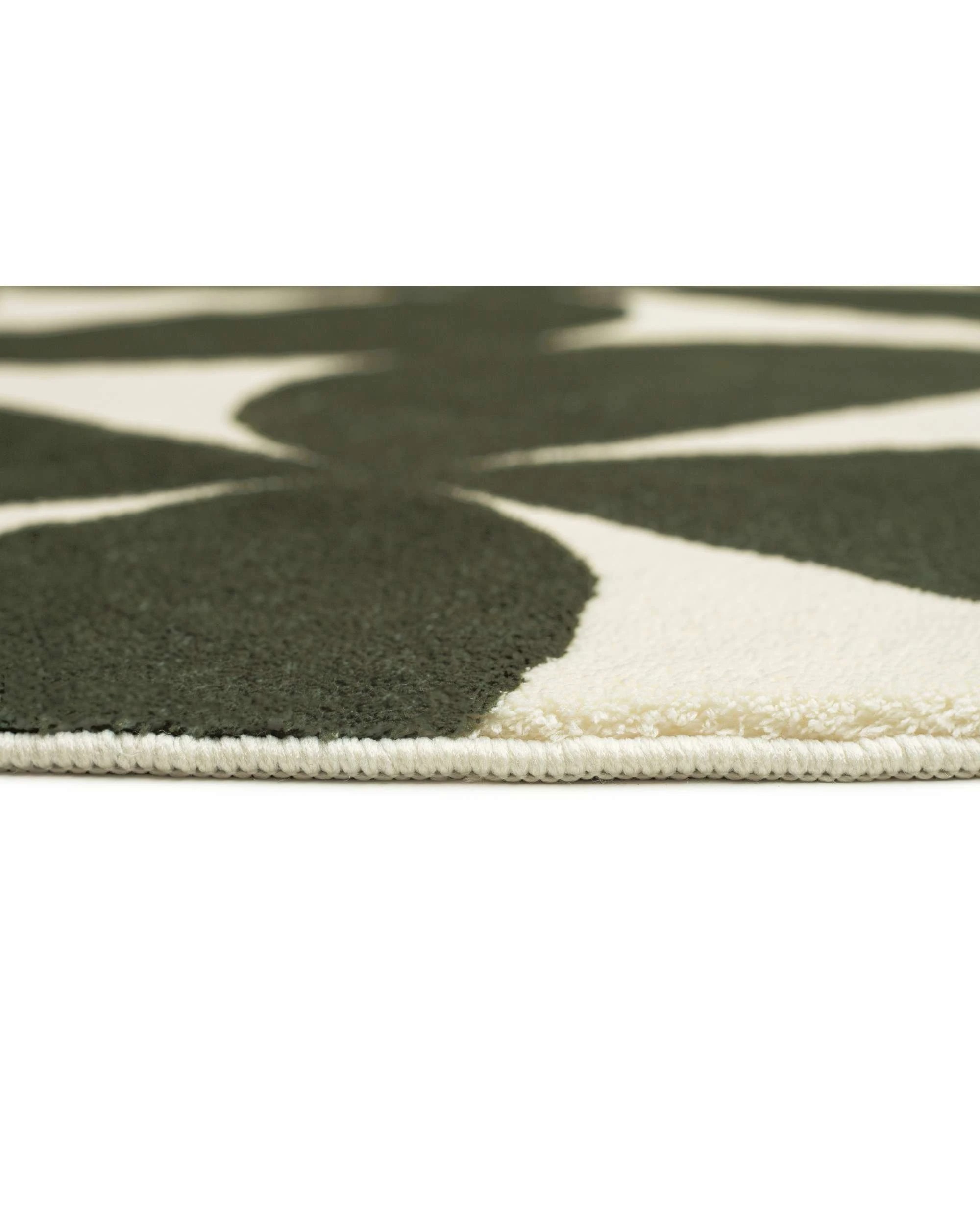 5 Loopsie Jardime Geometric Washable Round Rug-240cm x 240cm - Green, 5 of 5
