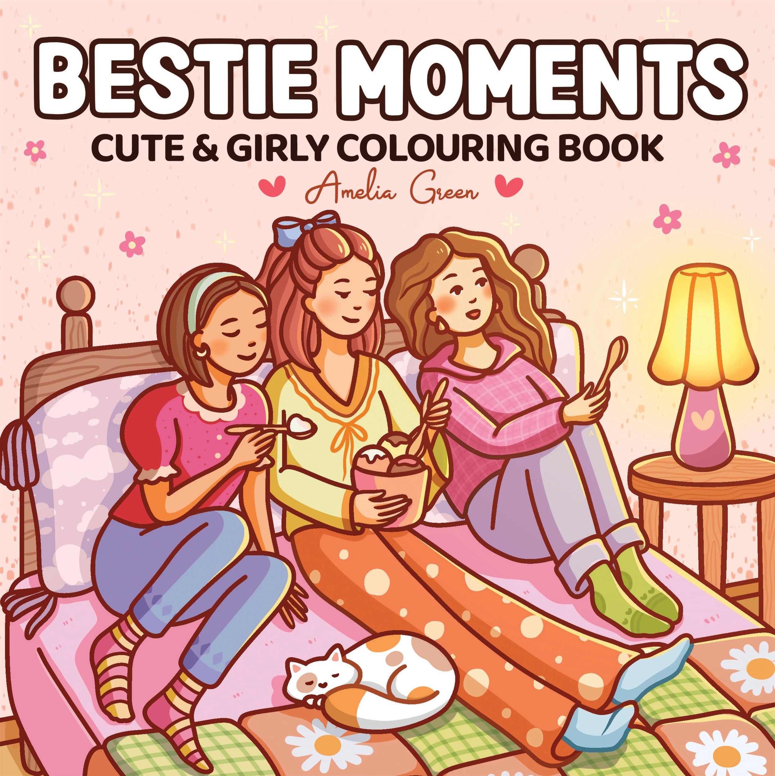 1 Bestie Moments Cute and Girly Colouring Book by Amelia Green - Book, 1 of 4