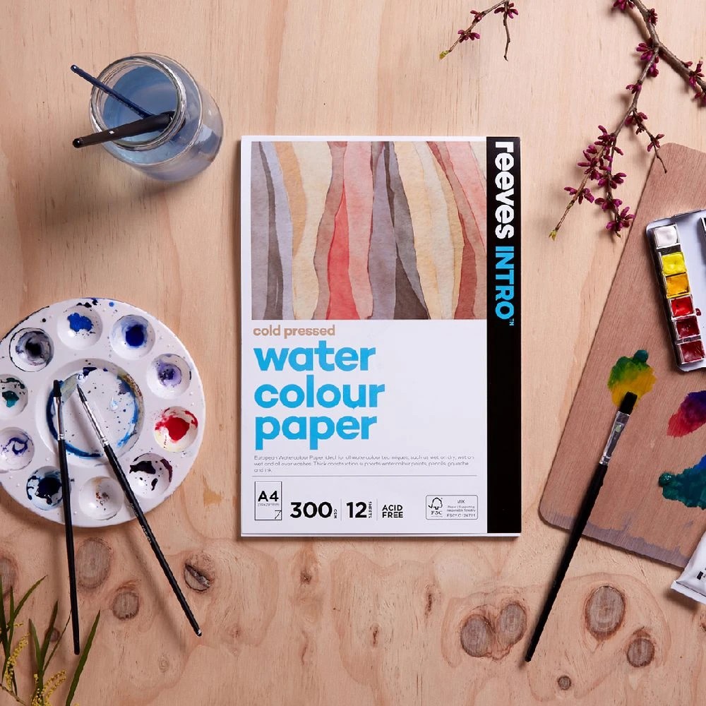 2 Reeves Intro A4 Watercolour Pad Cold Pressed 300gsm 12 Sheets, 2 of 5