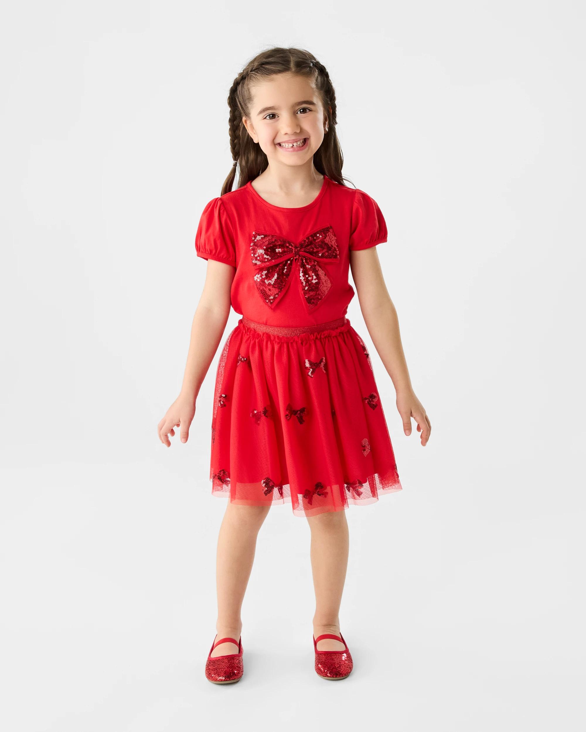 6 Christmas Bow Sequin T-shirt Strawberry, 6 of 7