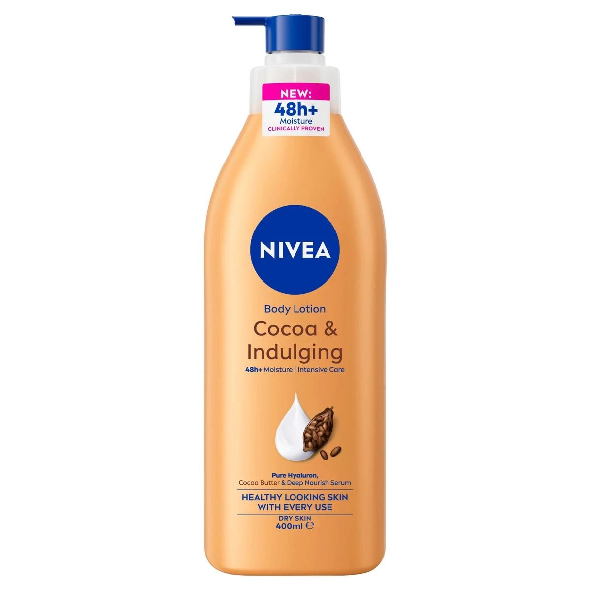 1 Nivea Cocoa & Indulging Body Lotion 400ml - Pure Hyaluron, Cocoa Butter & Deep Nourish Serum, 1 of 9