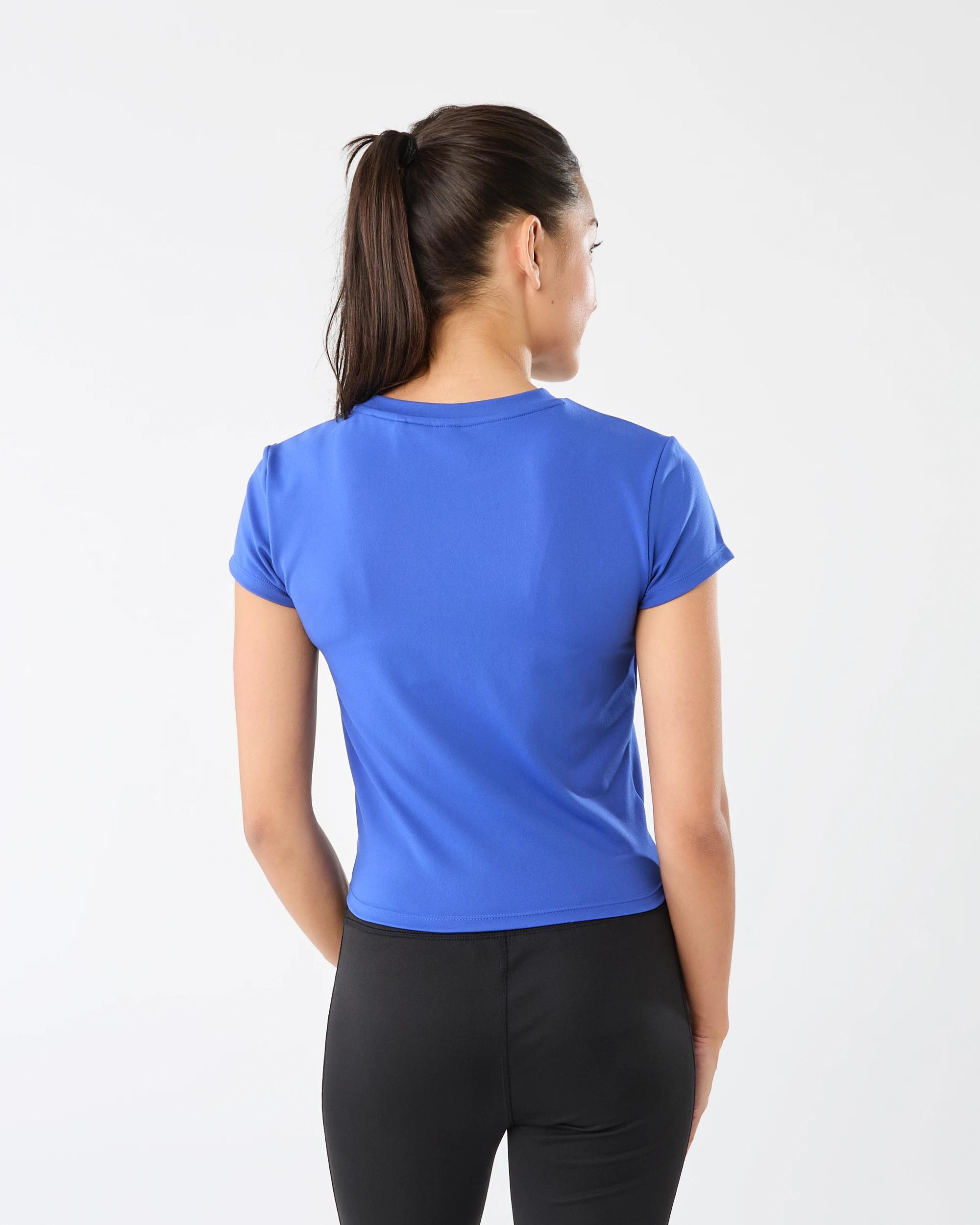 3 Active Womens Ultra Soft Crew Neck T-shirt Deepultblu, 3 of 7