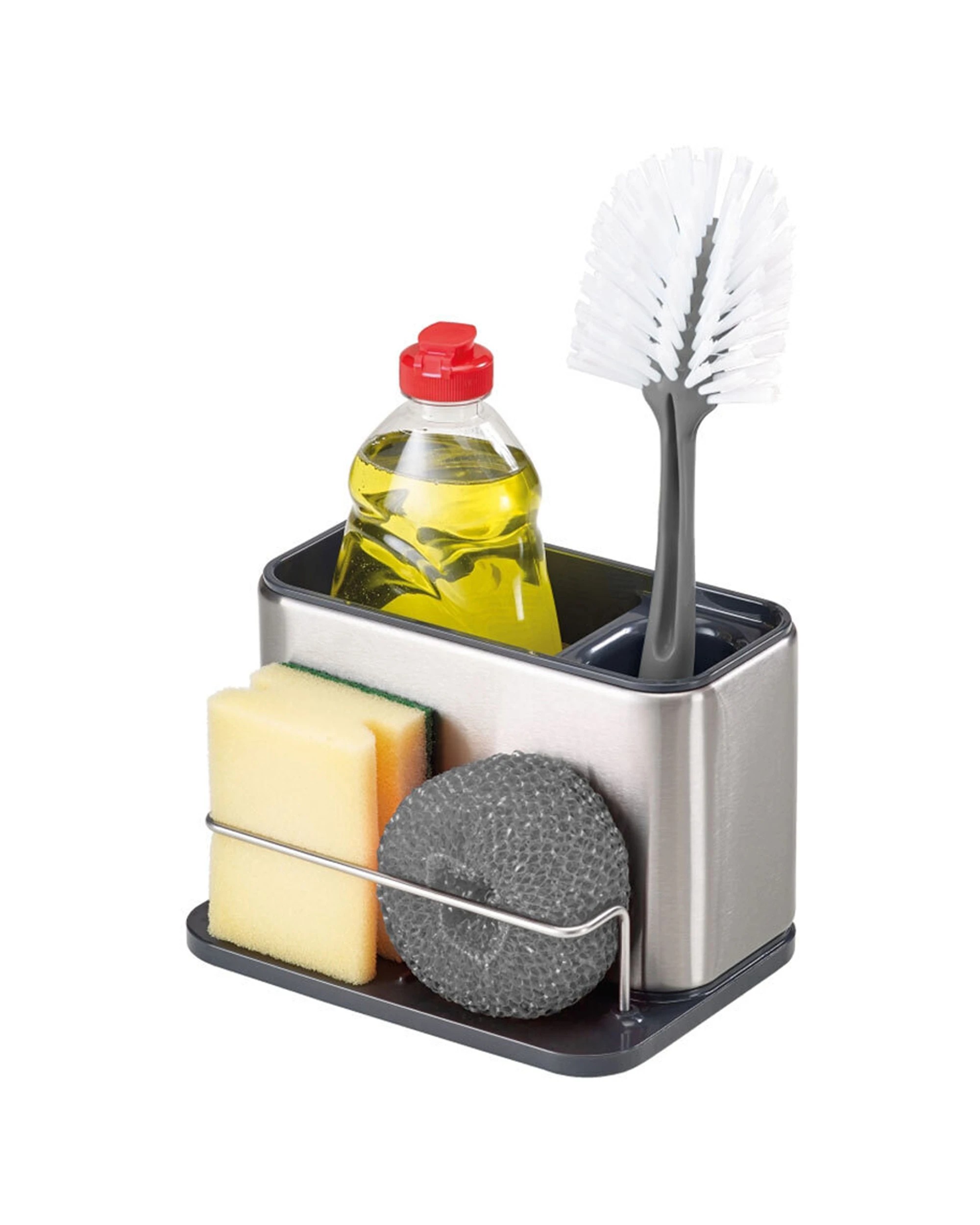 1 Joseph Joseph Surface Sink Tidy Stainless Steel Fingerprint Proof Sloped - Silver, 1 of 4