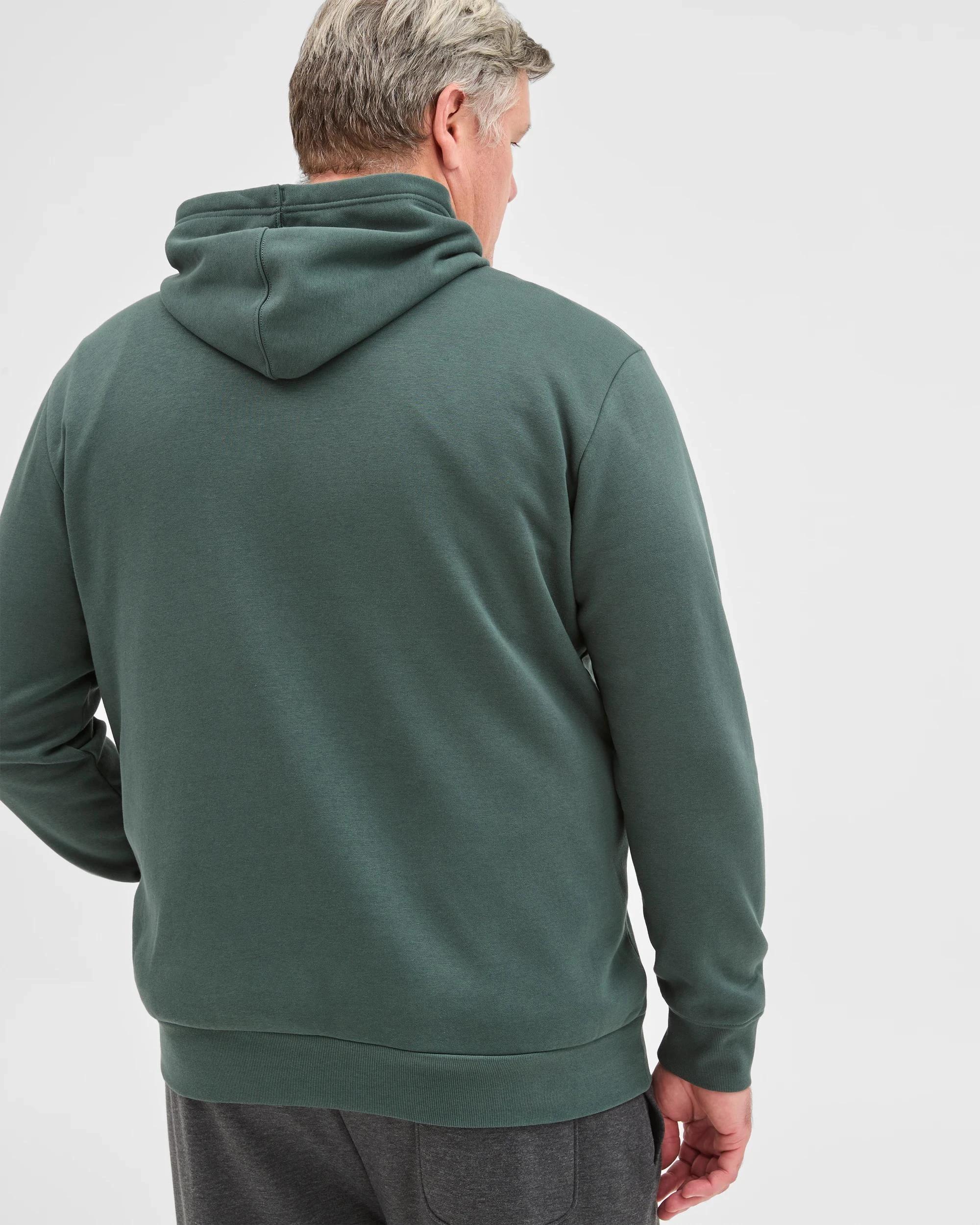 5 Target Man Plus Plus Size Australian Cotton Blend Fleece Popover Jumper DARK GREEN, 5 of 5