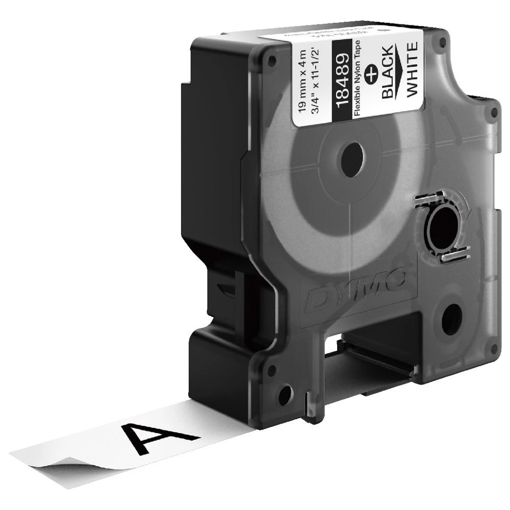 2 DYMO Industrial Flexible Nylon Tape 19mm Black on White, 2 of 2