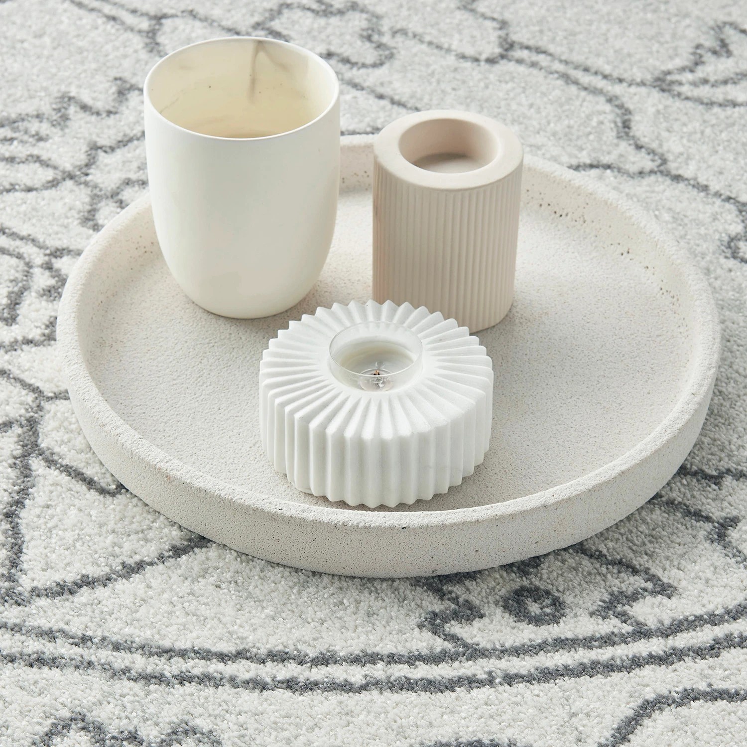 6 Common Ground Rugs Elysium Bjorn 240x240cm - Large Round Power Loomed Pet Friendly Rug - Natural, 6 of 7