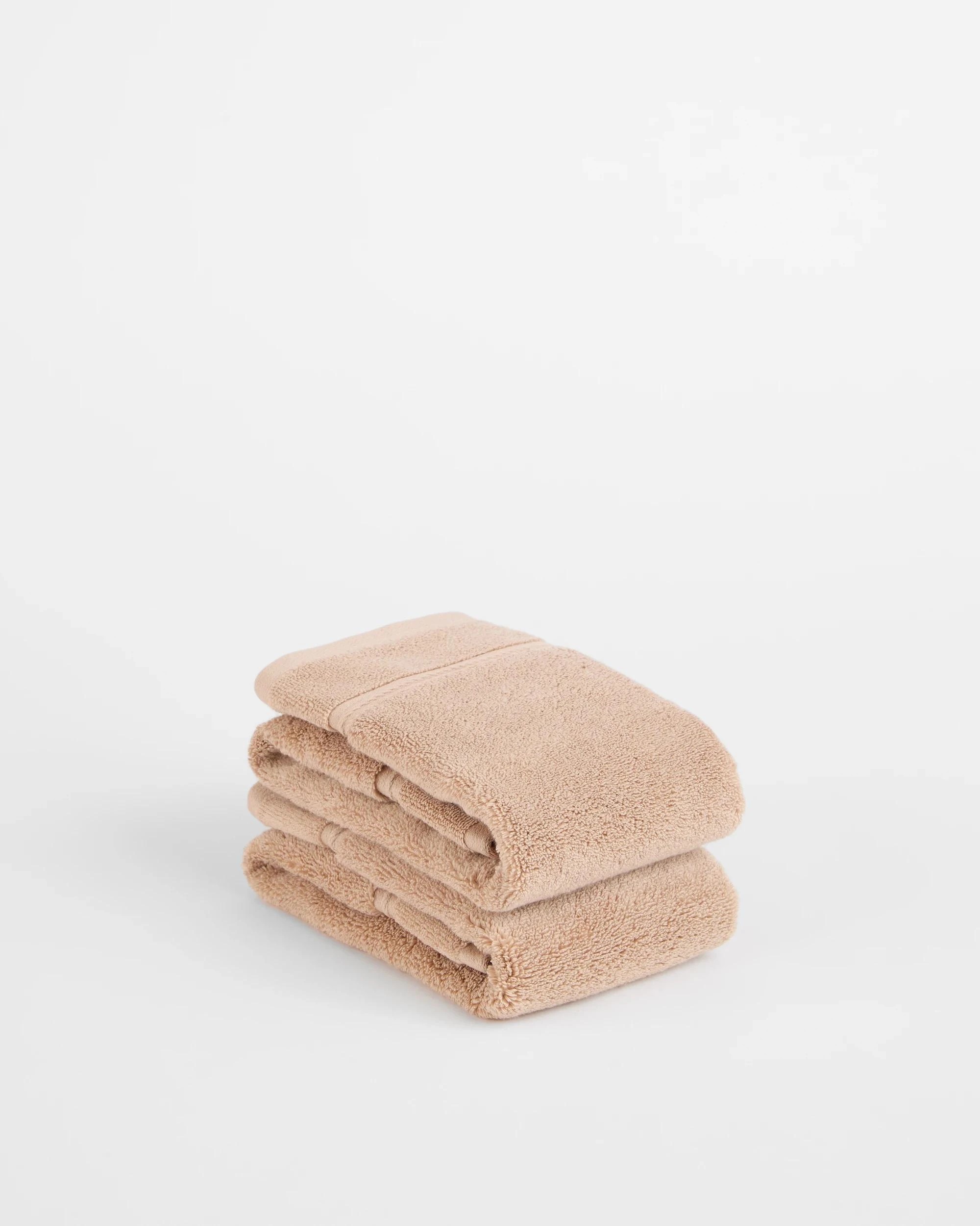 1 Target Luxury Egyptian Cotton Pile Hand Towel 2 Pack - Natural, 1 of 4