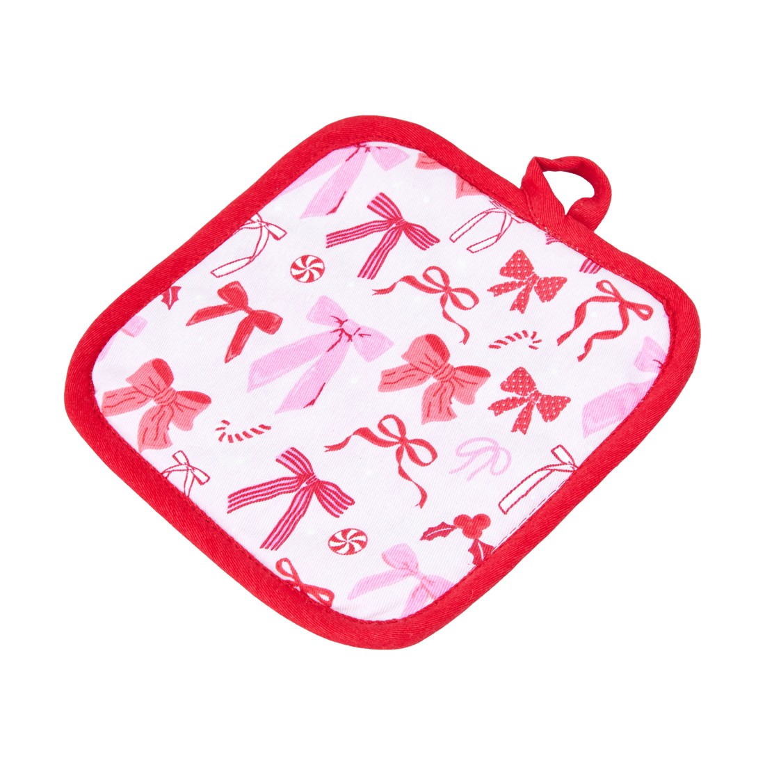 3 Pink Bows Oven Glove & Pot Holder Set, 3 of 4
