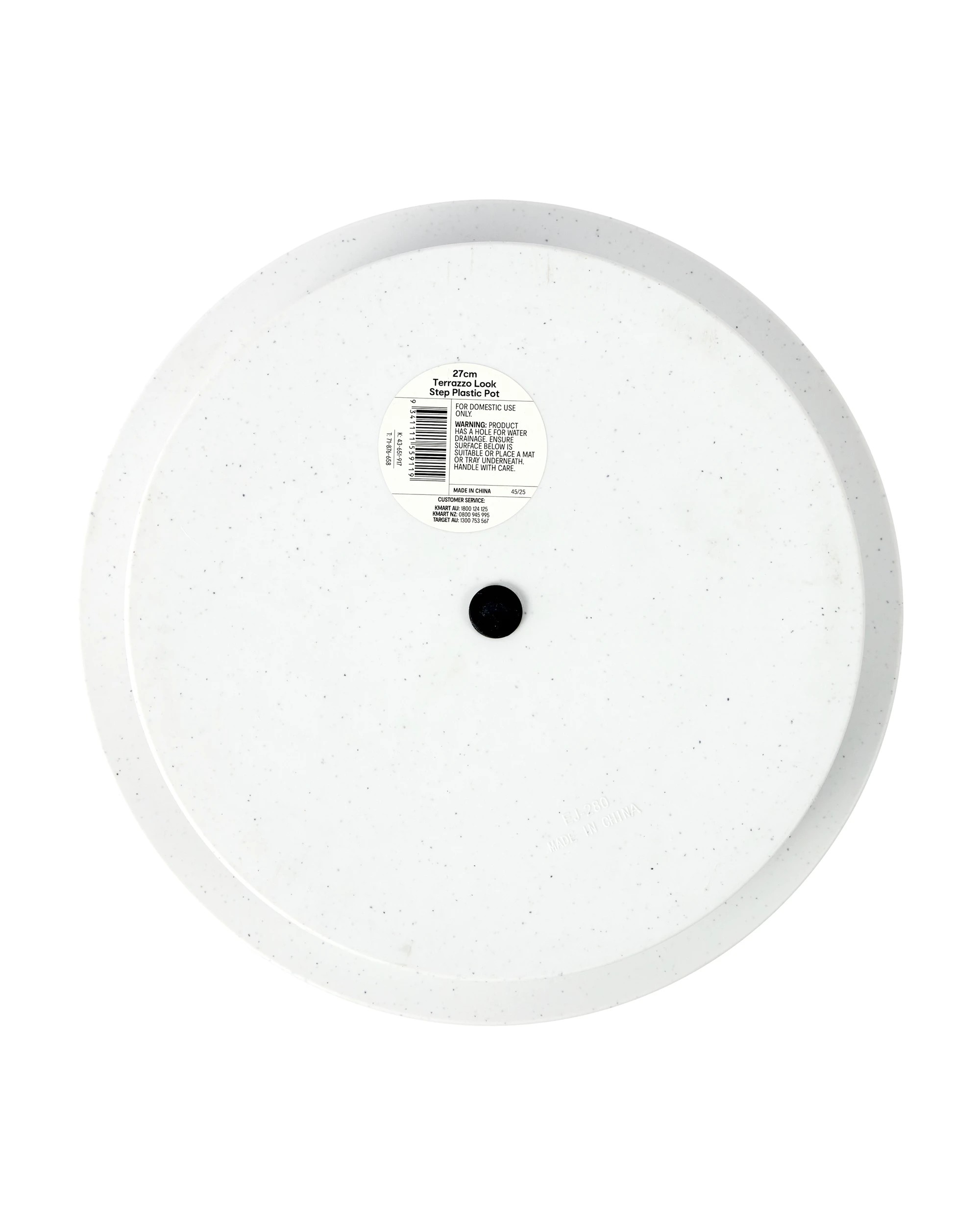 4 27cm Terrazzo Look Step Plastic Pot, 4 of 4