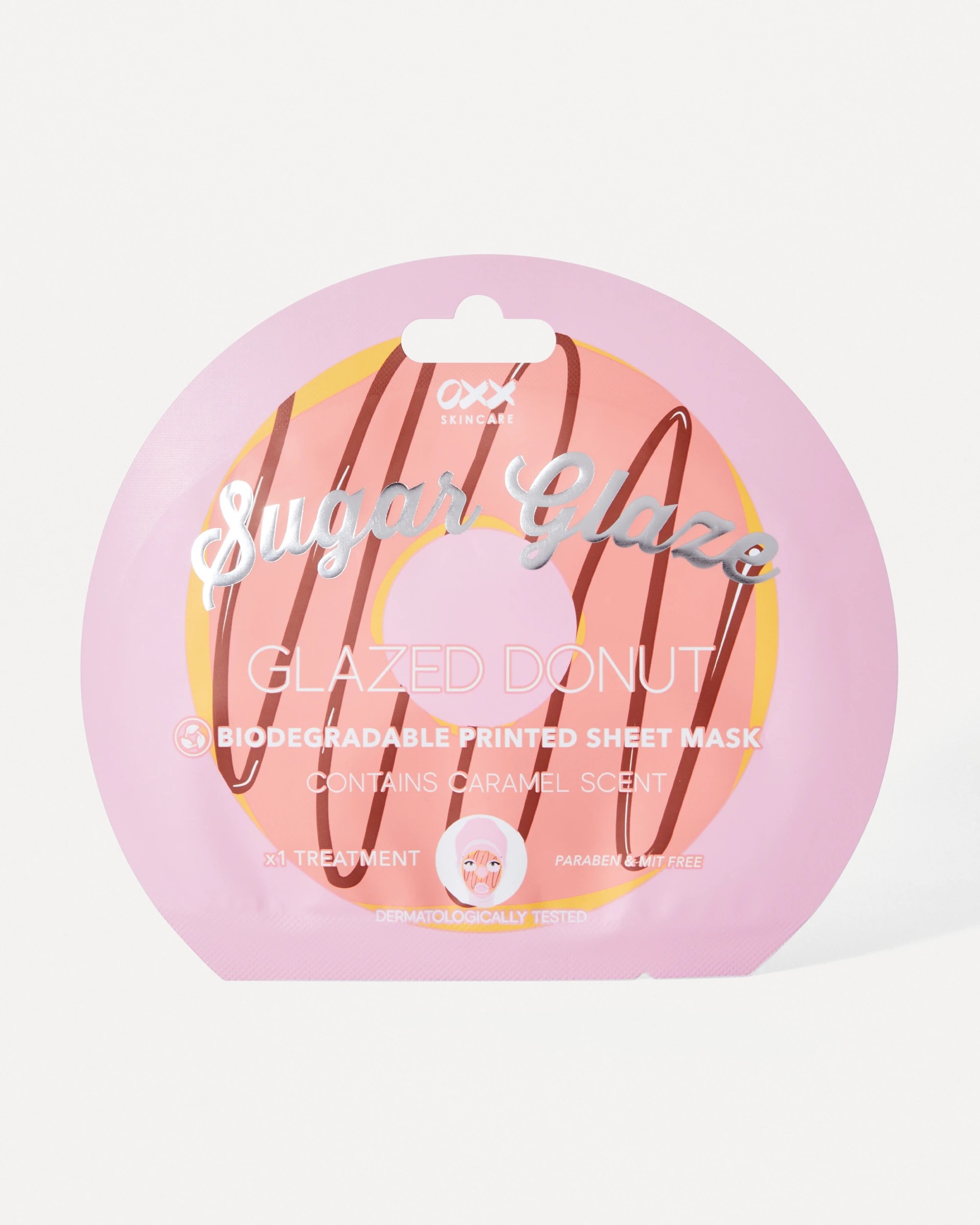 1 OXX Skincare Sugar Glaze Glazed Donut Sheet Mask - Caramel Scented, 1 of 1