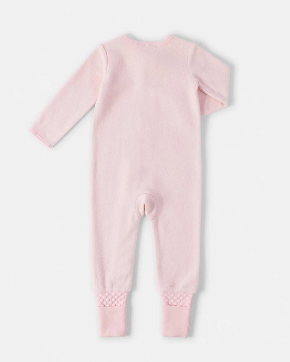 2 Cotton Teddy Coverall Pnk Lve, 2 of 4