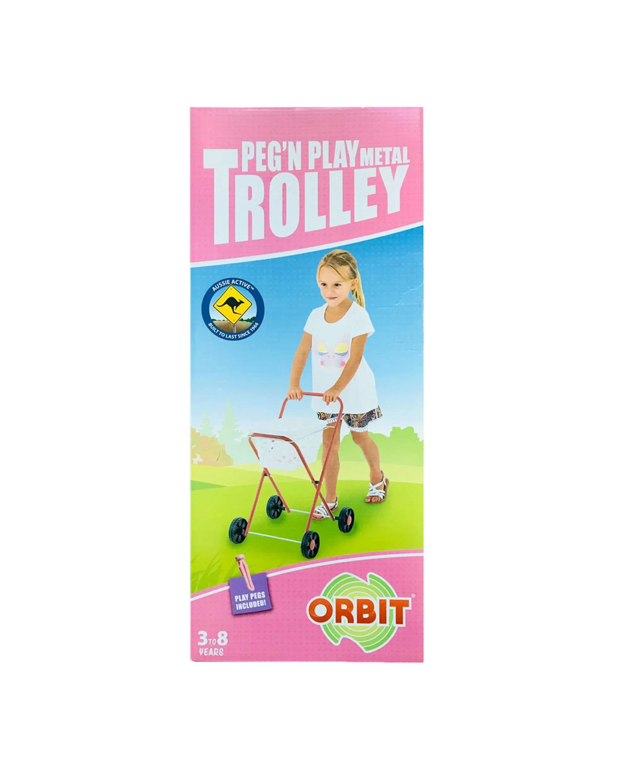 1 Orbit Peg N Play Metal Trolley, 1 of 3