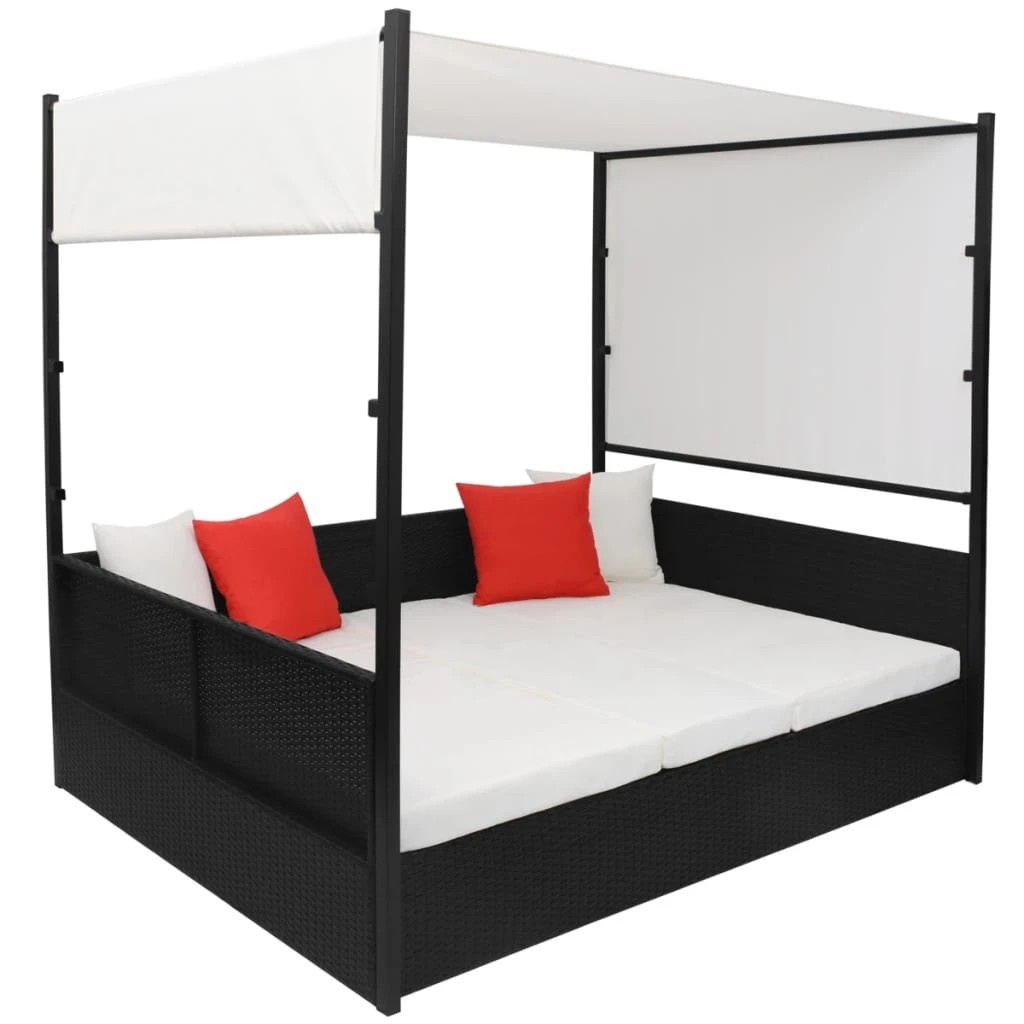 3 vidaXL Outdoor bed Adjustable Armrests - Black, 3 of 7