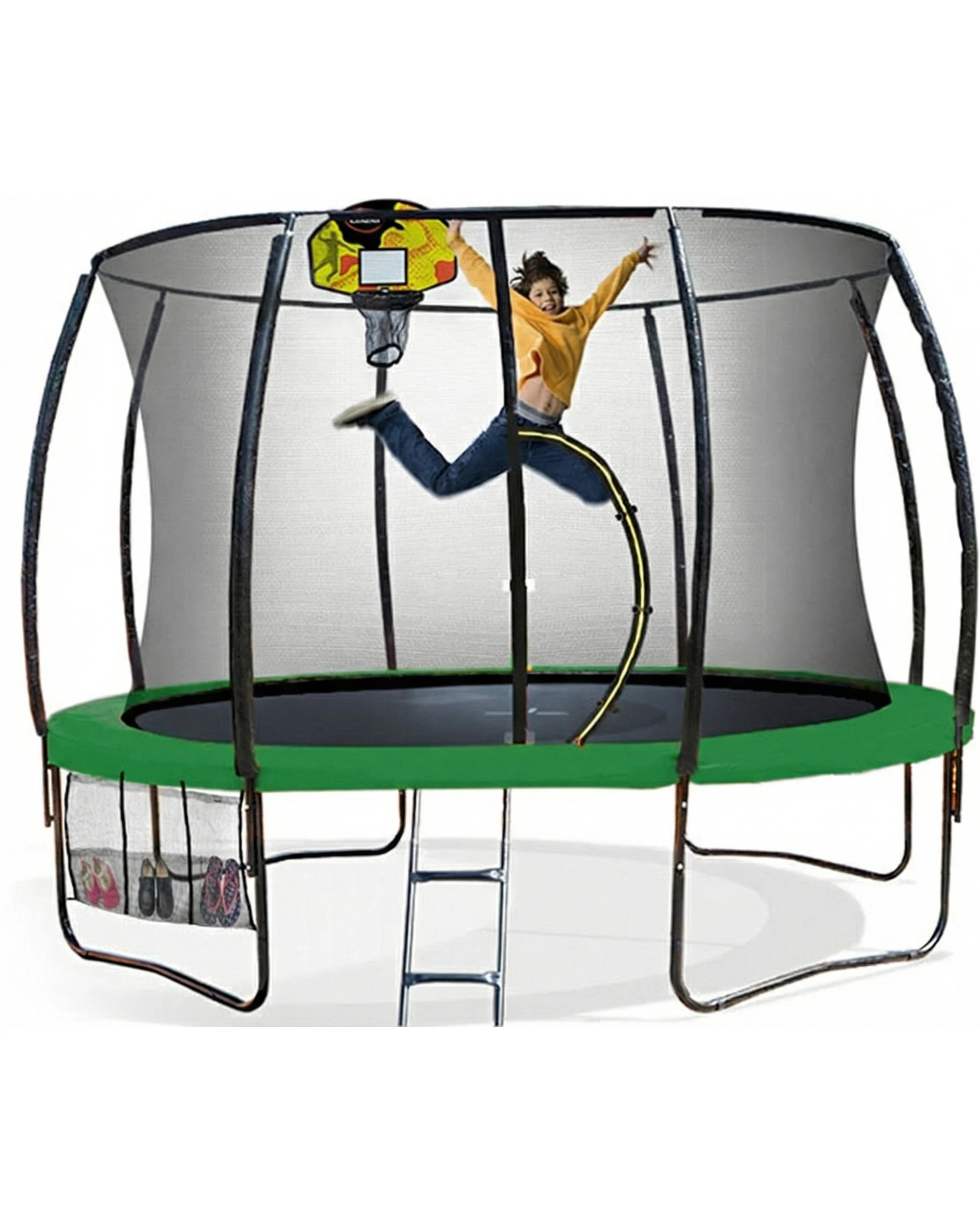 1 Kahuna Trampoline 12 ft with Basketball Set, 1 of 7