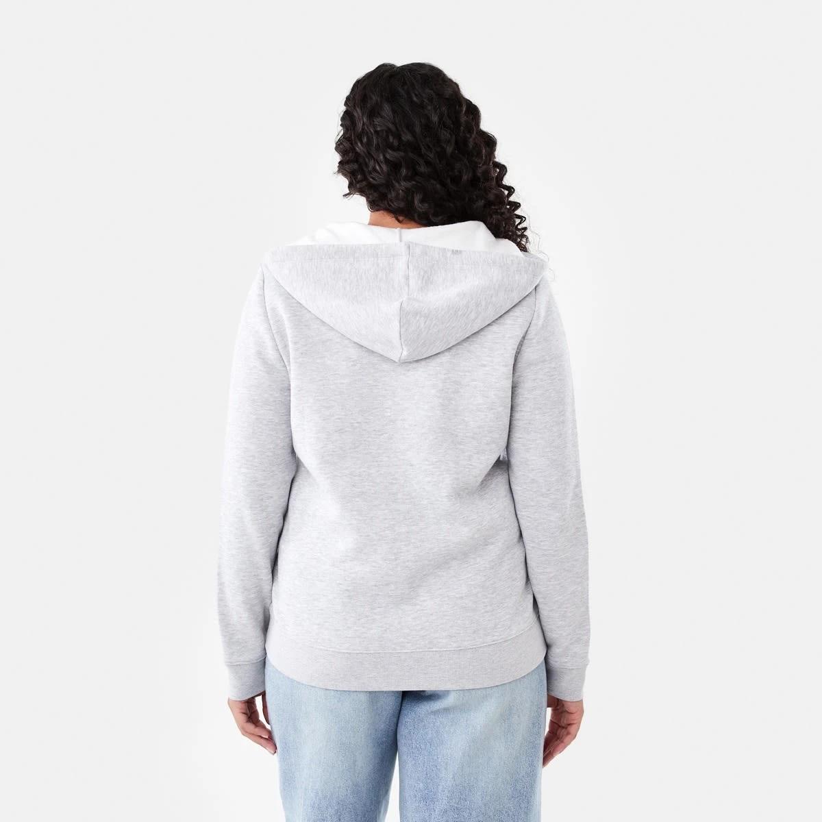 4 Long Sleeve Zip Through Hoodie Slvr Marle, 4 of 7