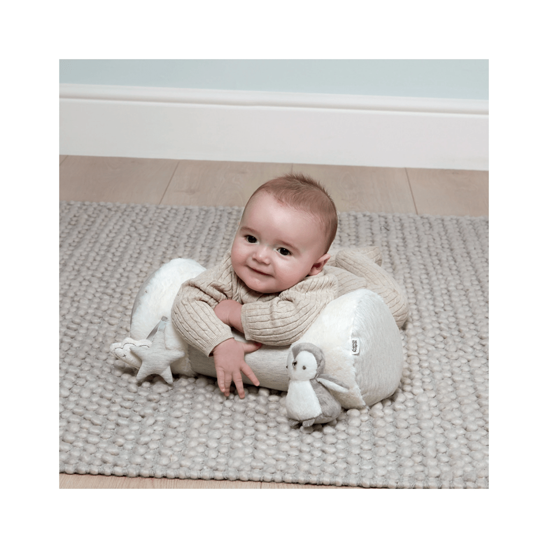 3 Babystudio 3in1 Portacot Play Yard Toy Bar & Mattress - Grey, 3 of 4