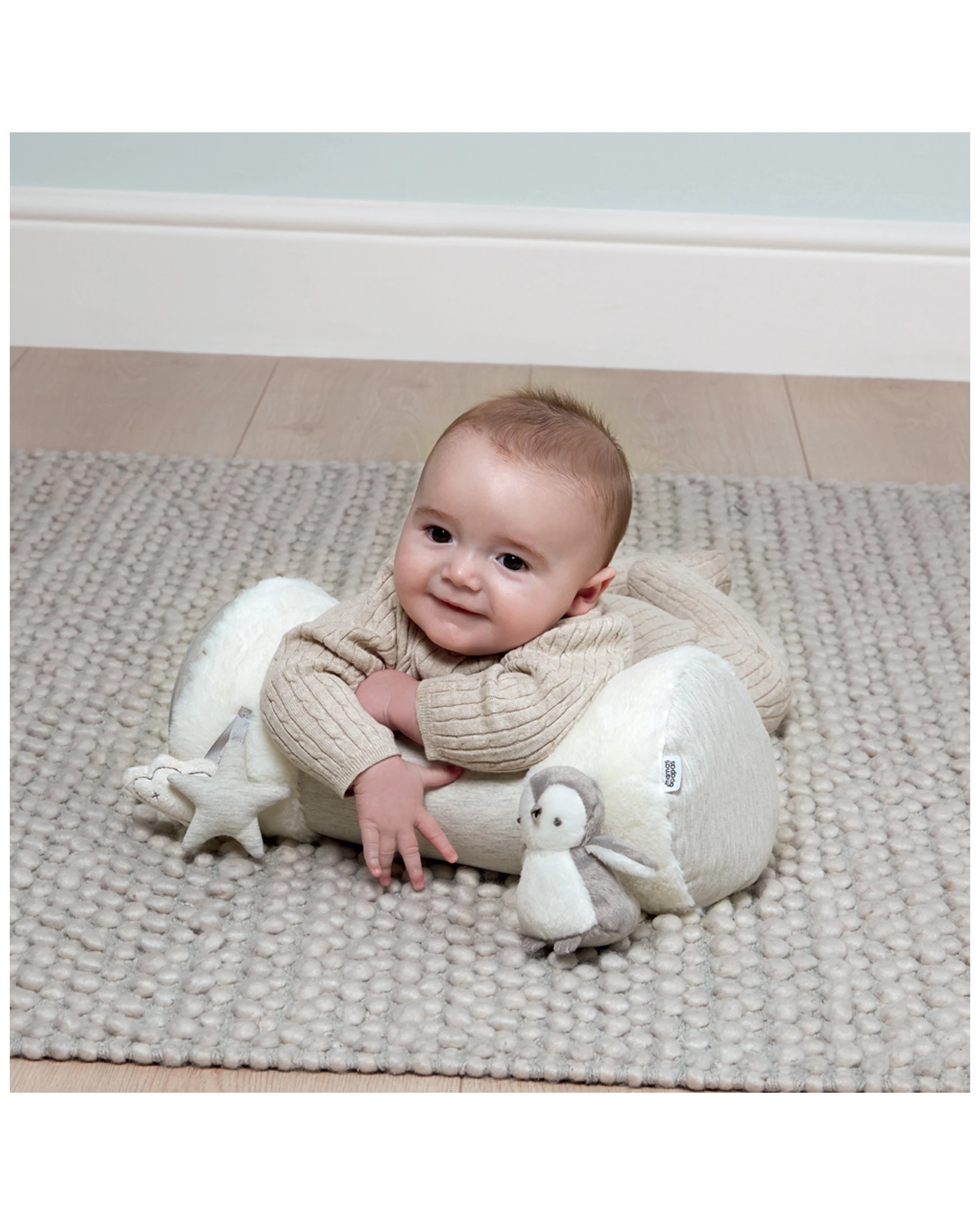 3 Babystudio 3in1 Portacot Play Yard Toy Bar & Mattress - Grey, 3 of 4