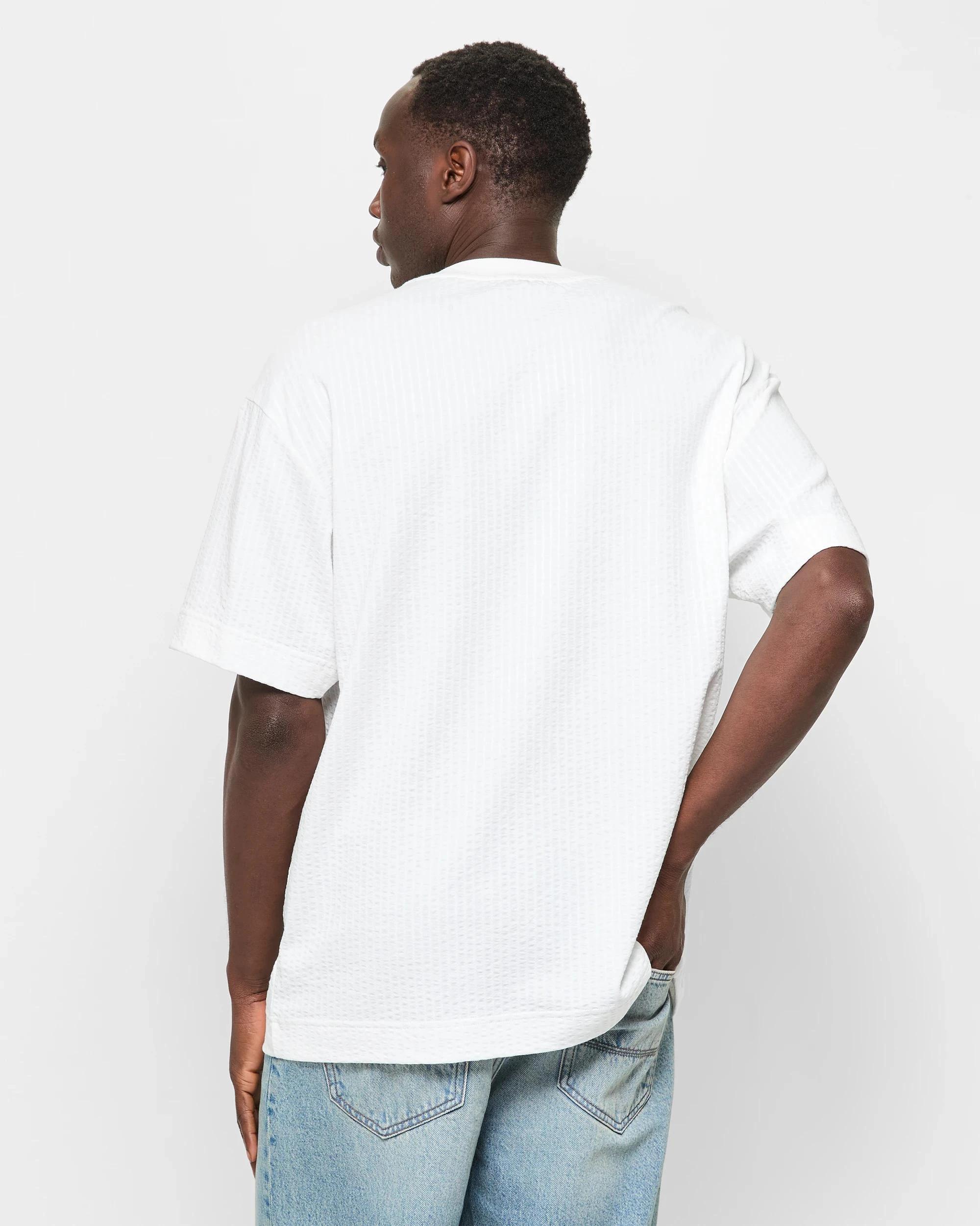 4 Australian Cotton Seersucker T-Shirt - Commons WHITE, 4 of 5