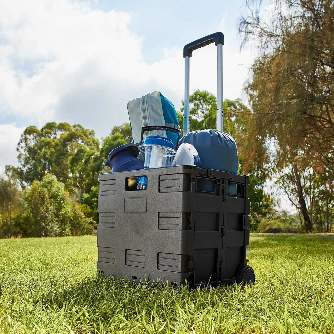 1 Collapsible Trolley Box - Black, 1 of 10