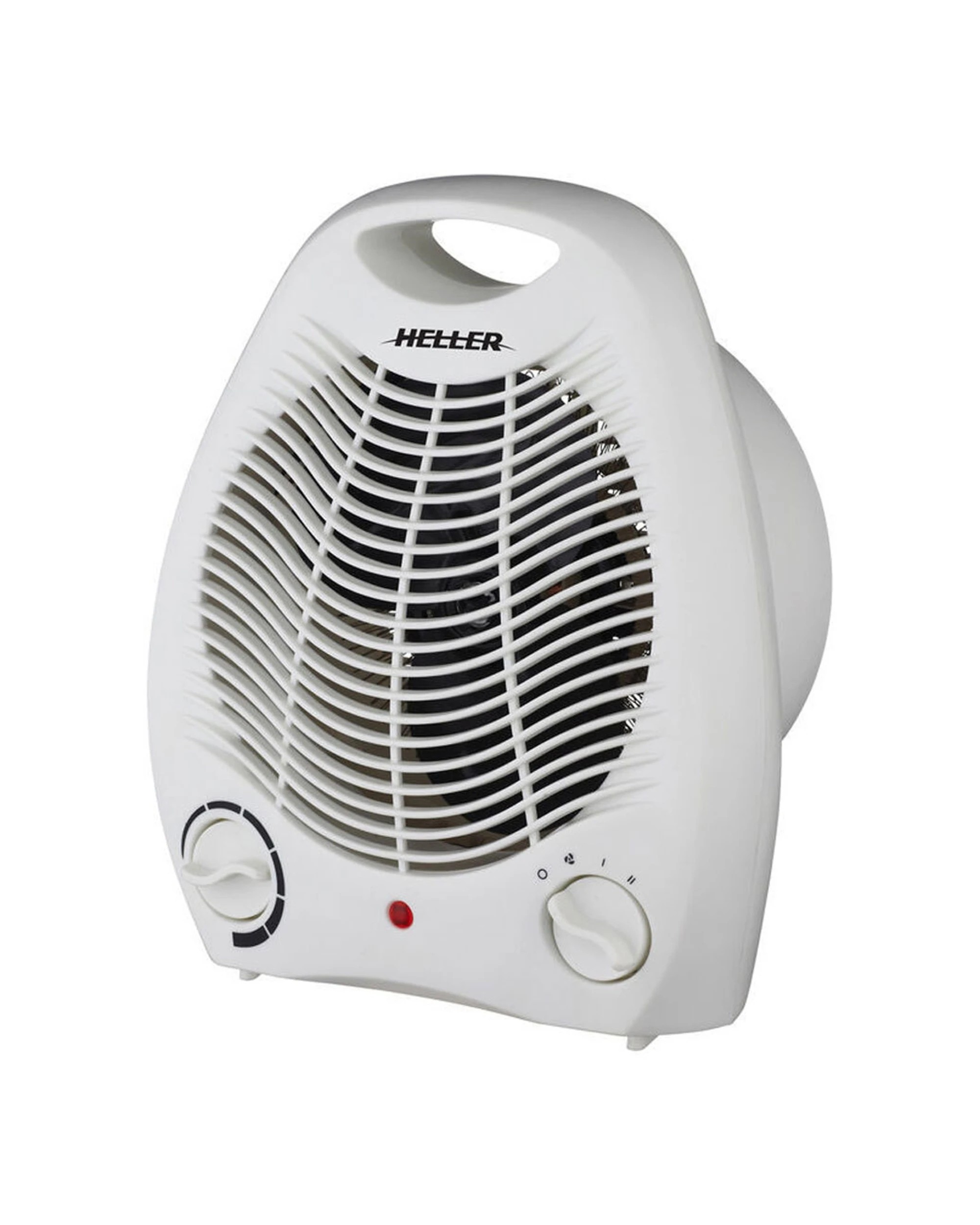 1 Heller 2000w Upright Electric Fan Heater Room/floor Adjustable Thermostat - White, 1 of 3