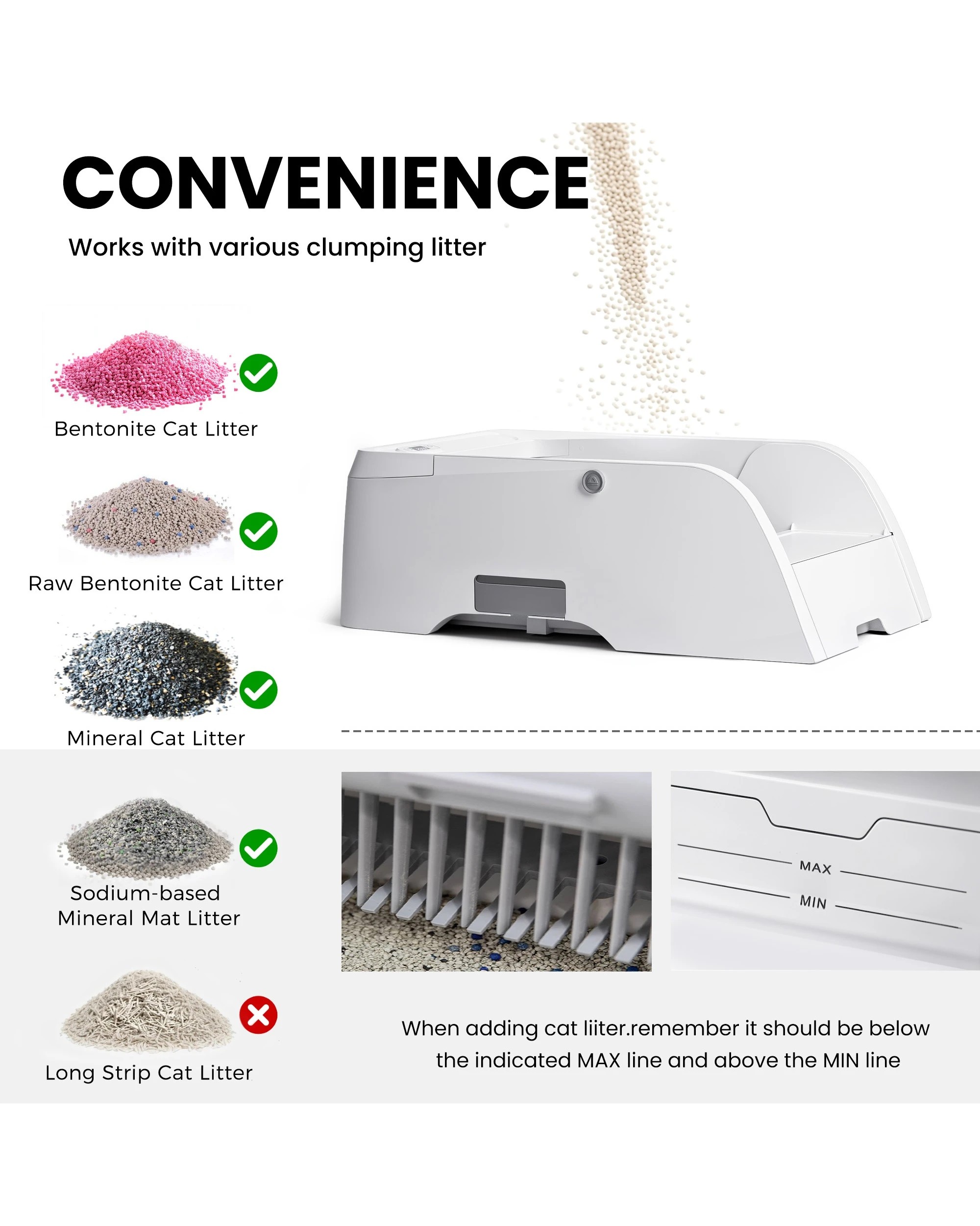 7 Advwin Self-cleaning Cat Litter Box Open-design, 7 of 8