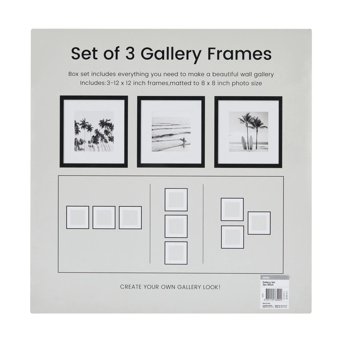 6 3 Piece Gallery Set - Black, 6 of 6