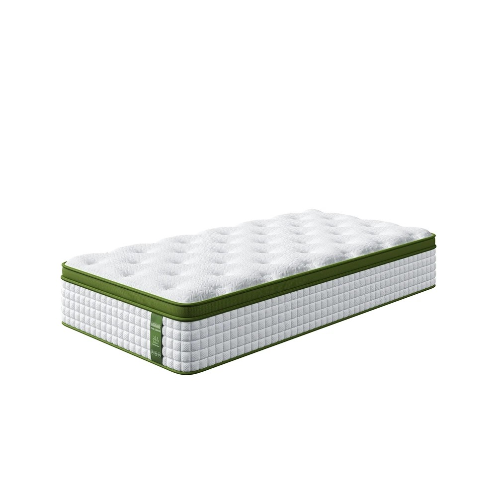 1 BedStory King Single Mattress 34cm Medium  - Hybrid Mattress for Pressure Relief Motion Isolation - White - White, 1 of 10