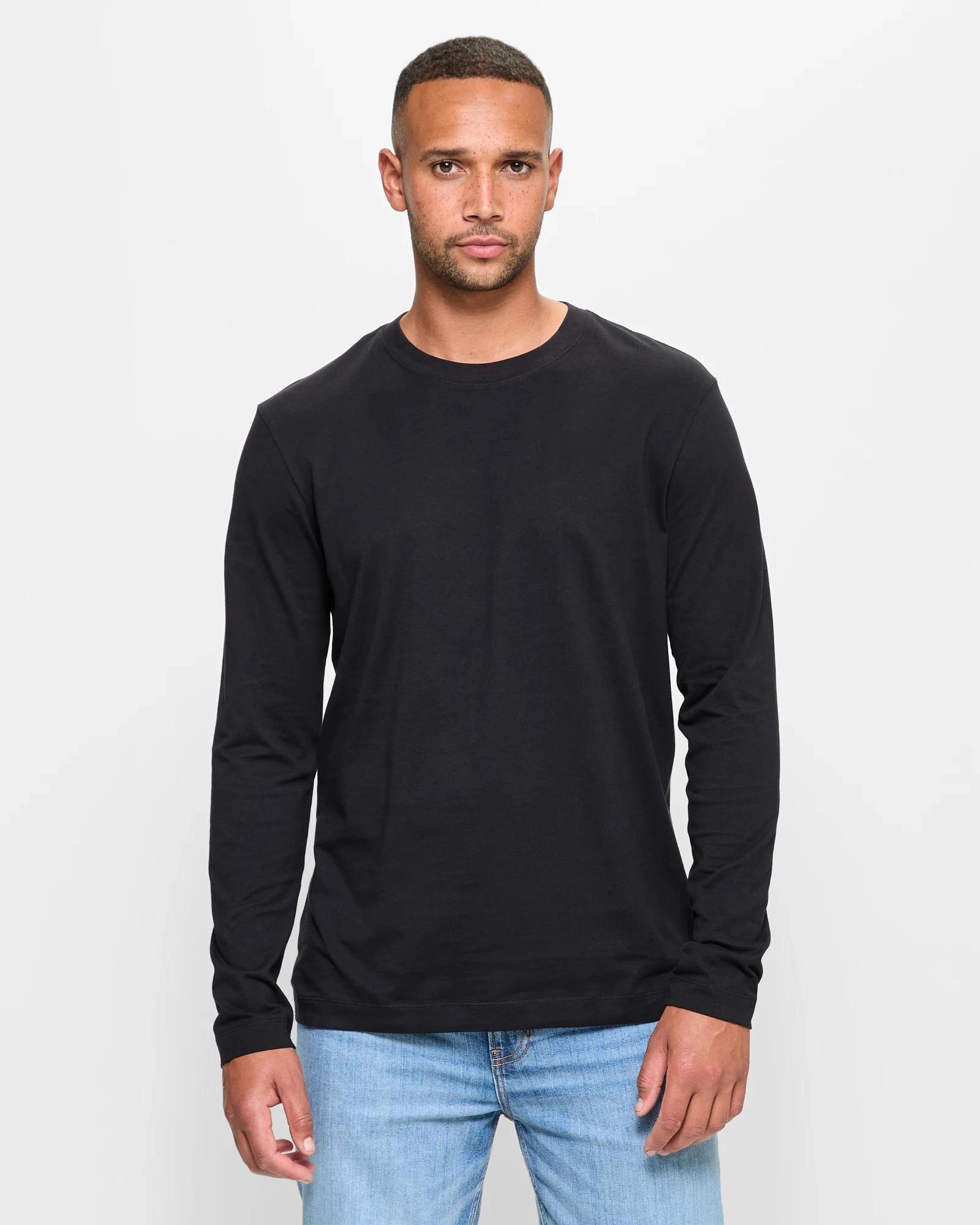 1 Target Australian Cotton Long Sleeve T-Shirt BLACK, 1 of 5