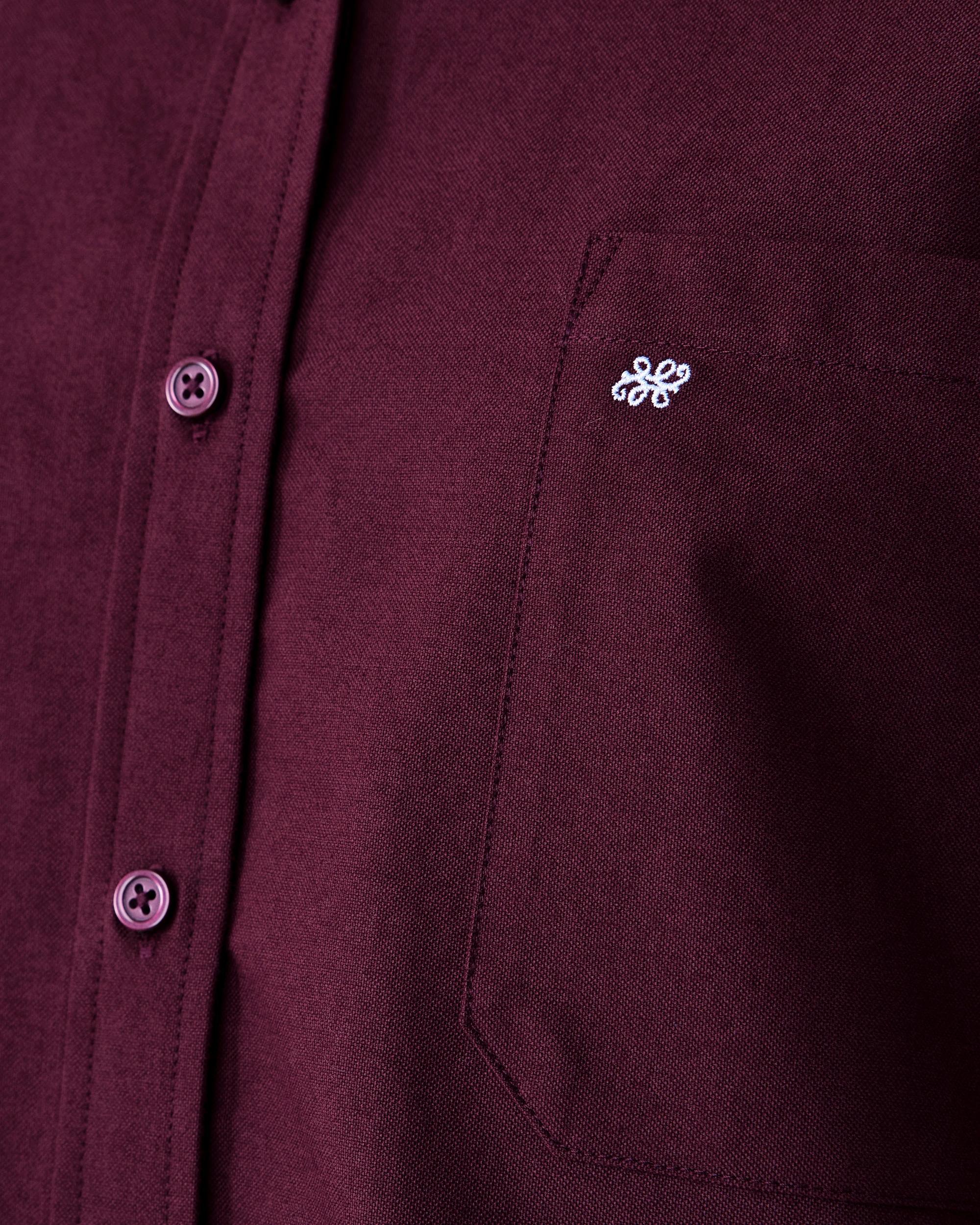 7 Long Sleeve Oxford Shirt Red Royale, 7 of 7