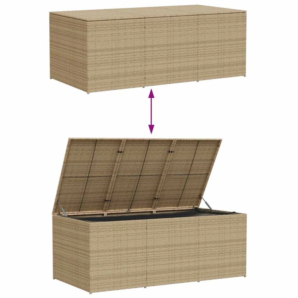 7 vidaXL Outdoor Storage Box on Wheels Modern - Beige, 7 of 9