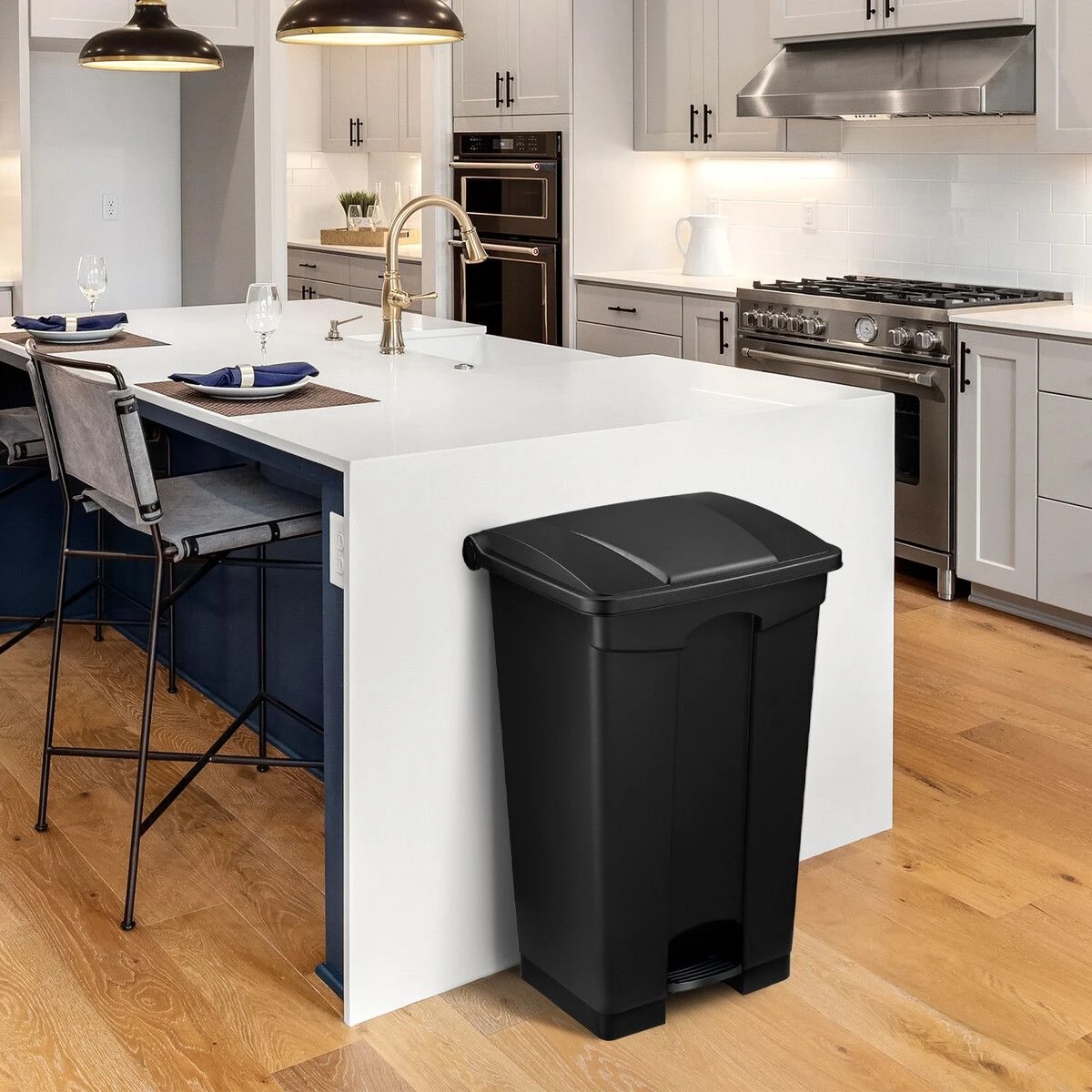 6 LUXSUITE 68L Rubbish Bin Kitchen Compost Dustbin Garbage Trash Waste Recycling Can Pedal Garden Home Office Large, 6 of 6