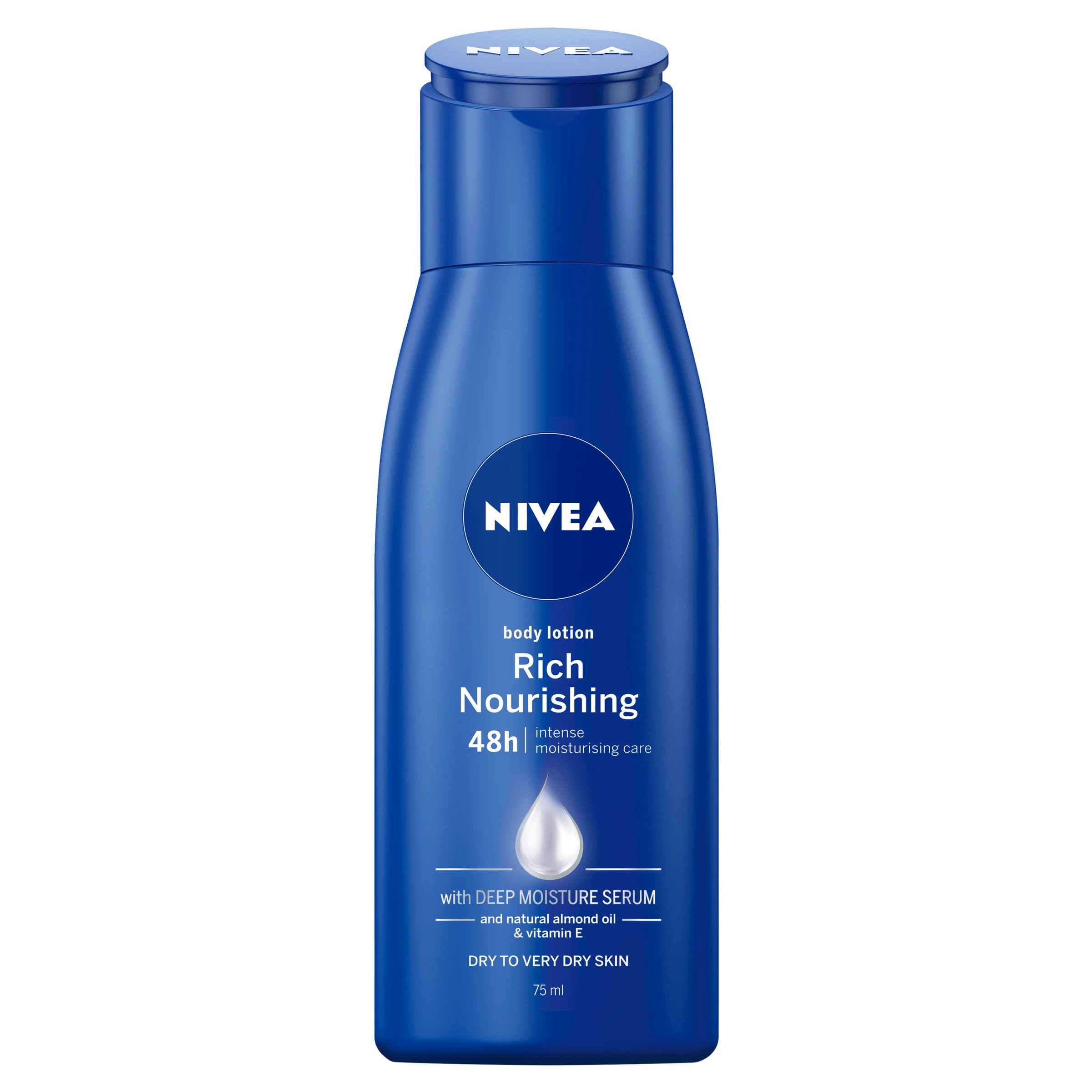 1 Nivea Rich Nourishing Body Lotion 75ml - Natural Almond Oil and Vitamin E, 1 of 7