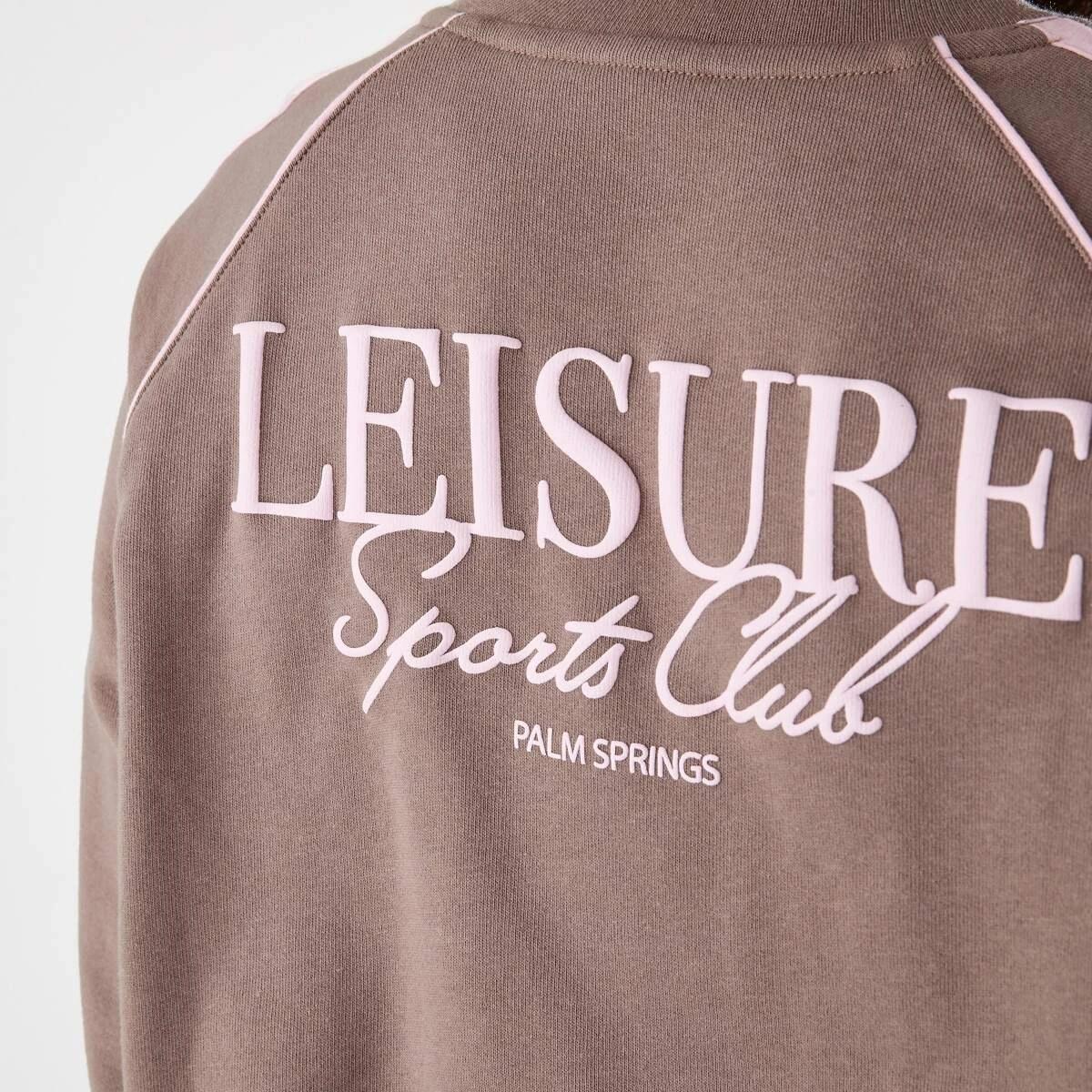 7 French Terry Crew Sweatshirt LEISURE PALM SPRINGS BROWN, 7 of 9