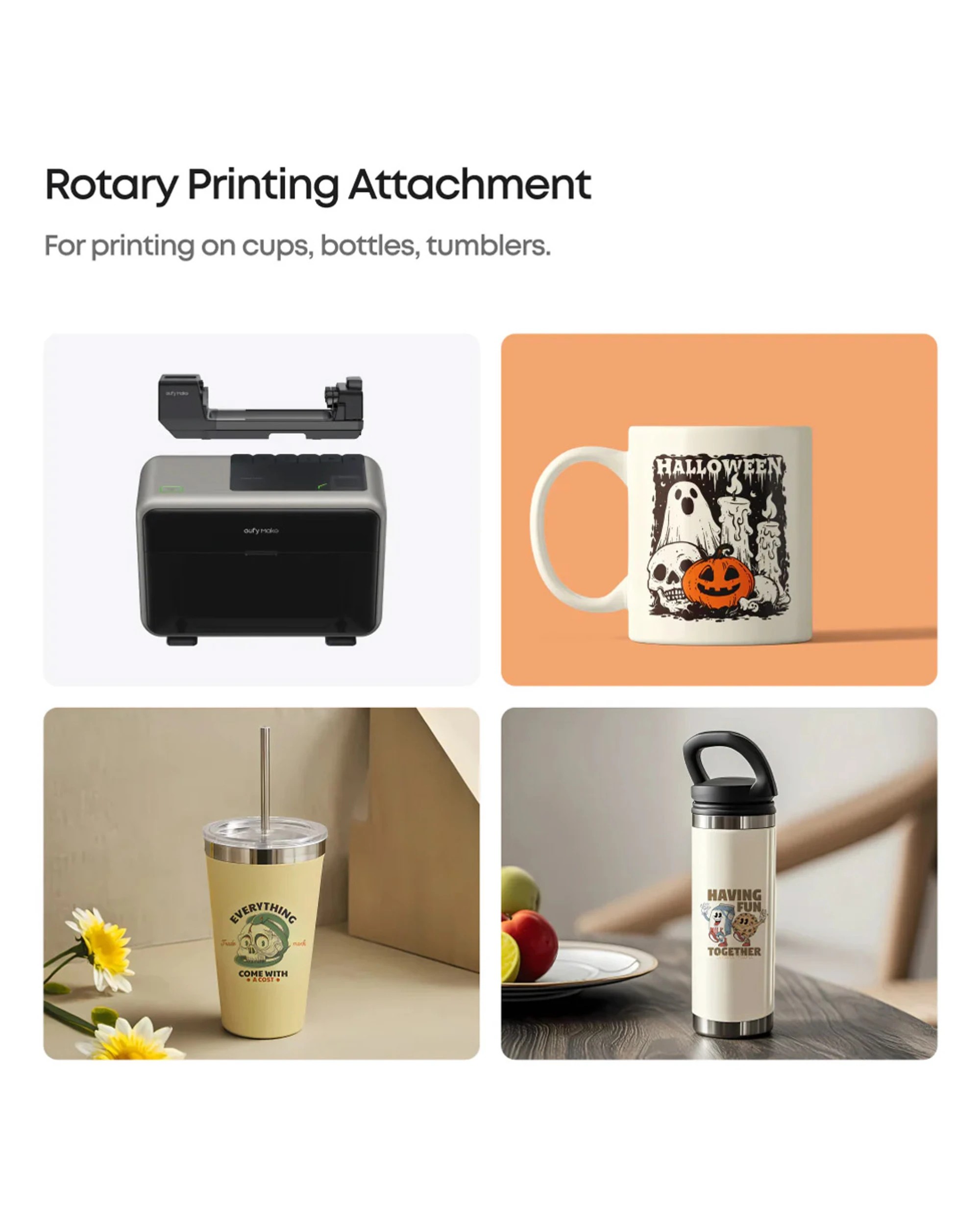 2 eufyMake Rotary Printing Attachment for E1 3D-Texture UV Printer - Black, 2 of 3