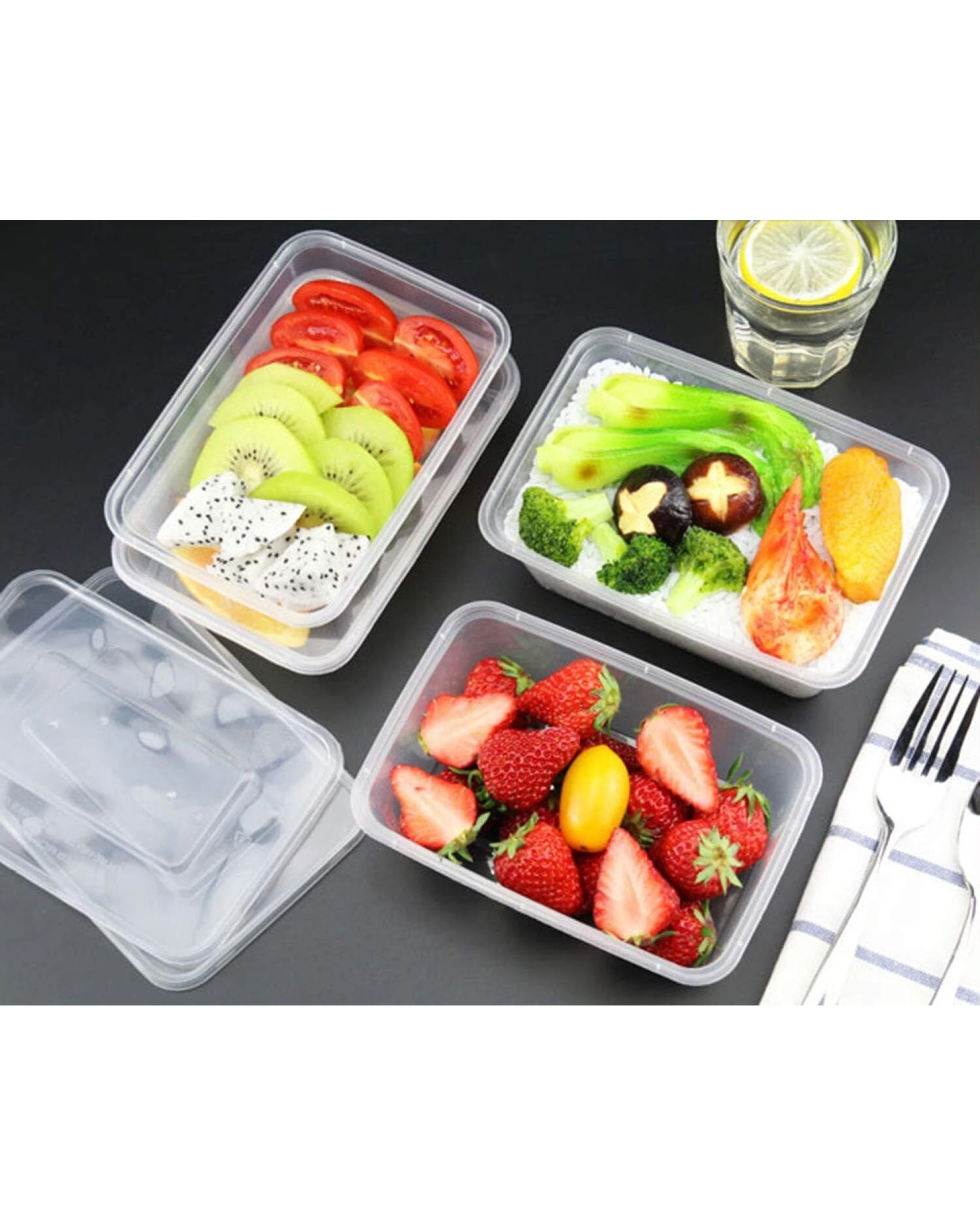 8 BR Home Reusable Food Containers 240-Pack with Lids, 8 of 8