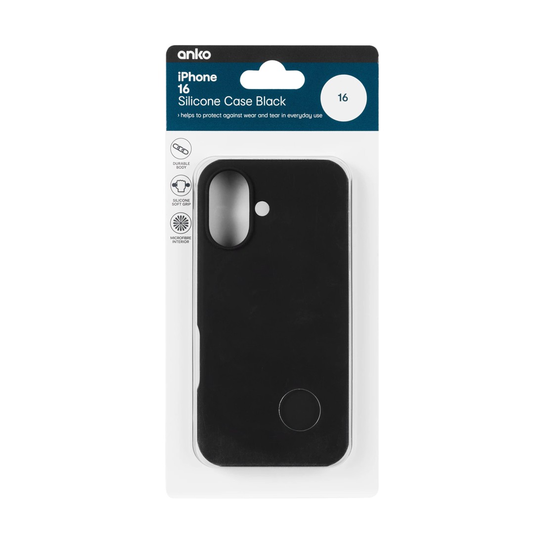 6 iPhone 16 Silicone Case - Black, 6 of 6