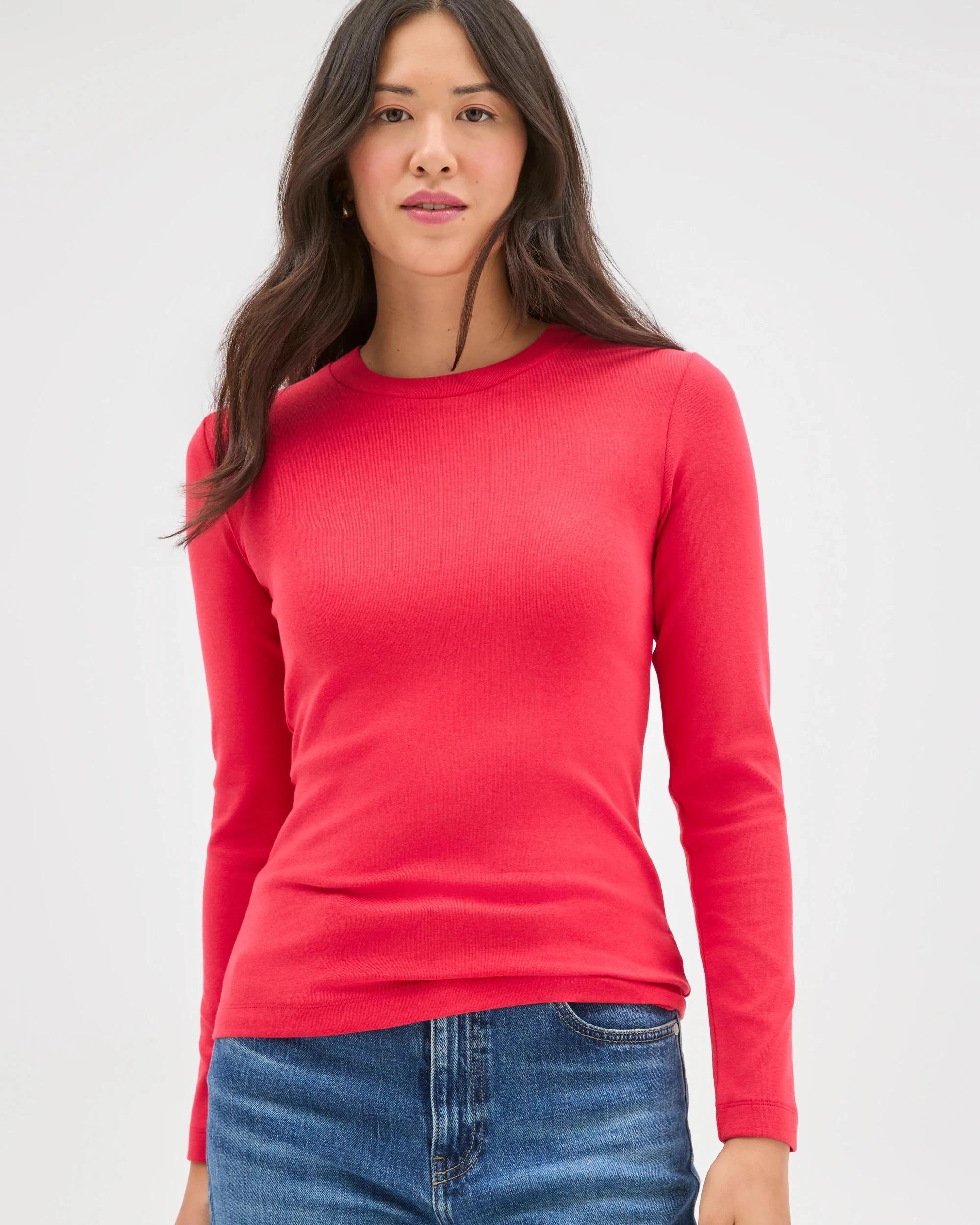 2 Target Woman Soft Touch Long Sleeve T-Shirt TRUE RED, 2 of 7