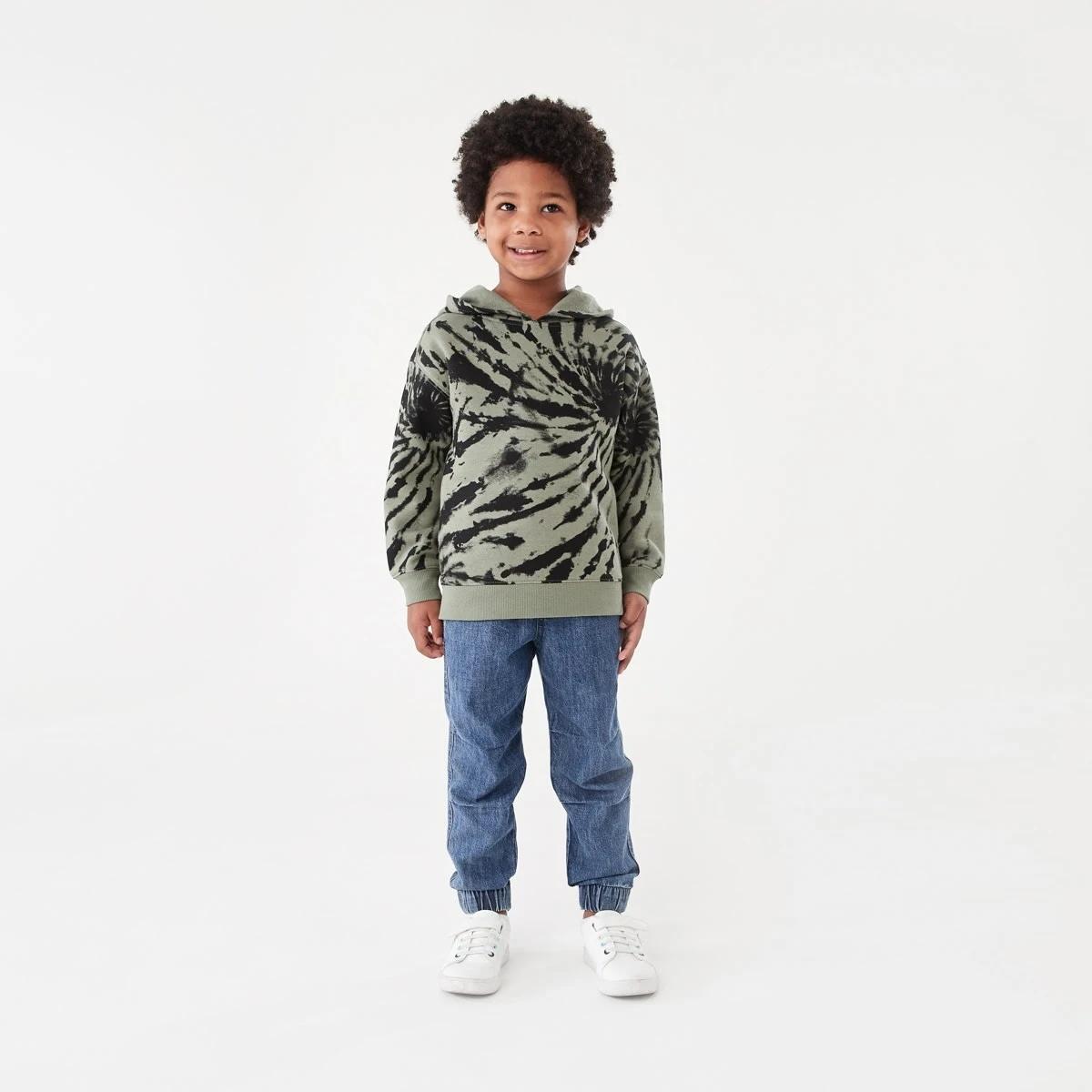 6 Print Hoodie Grn Tiedye, 6 of 9
