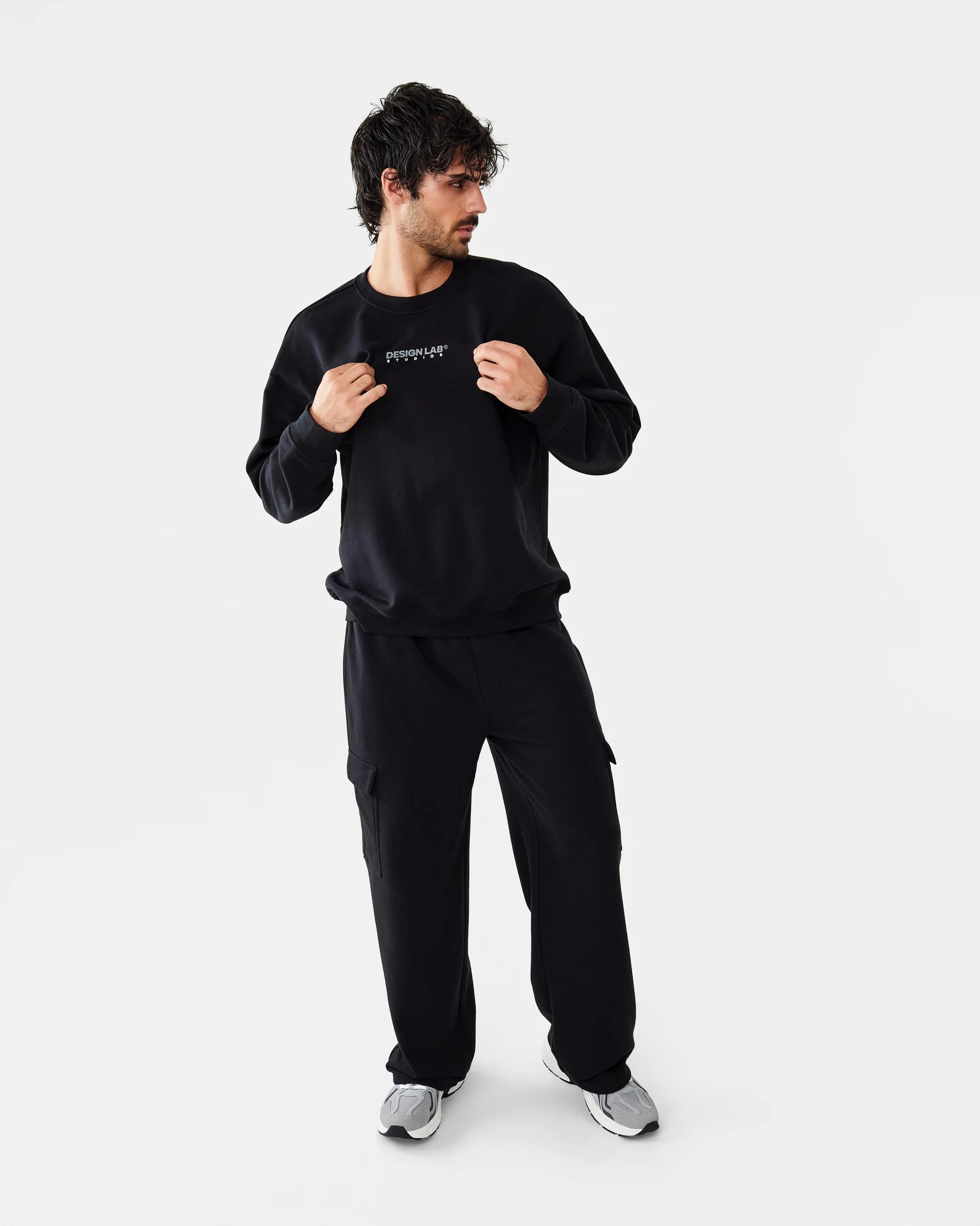 2 Terry Cargo Trackpants Black, 2 of 8