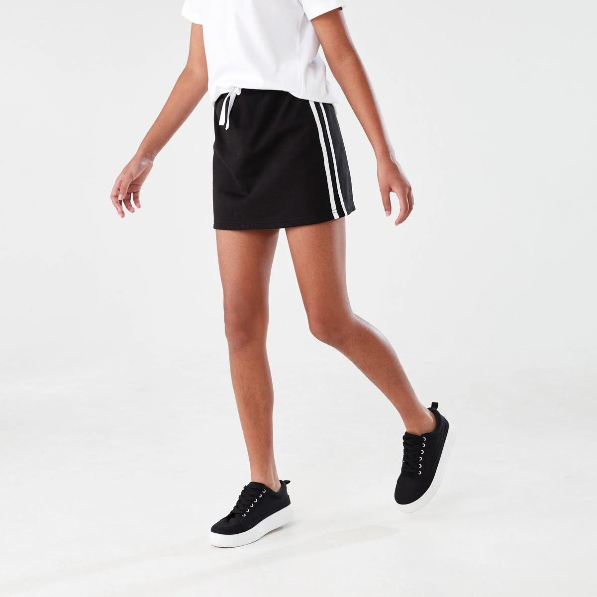 1 French Terry Skirt BLACK, 1 of 6
