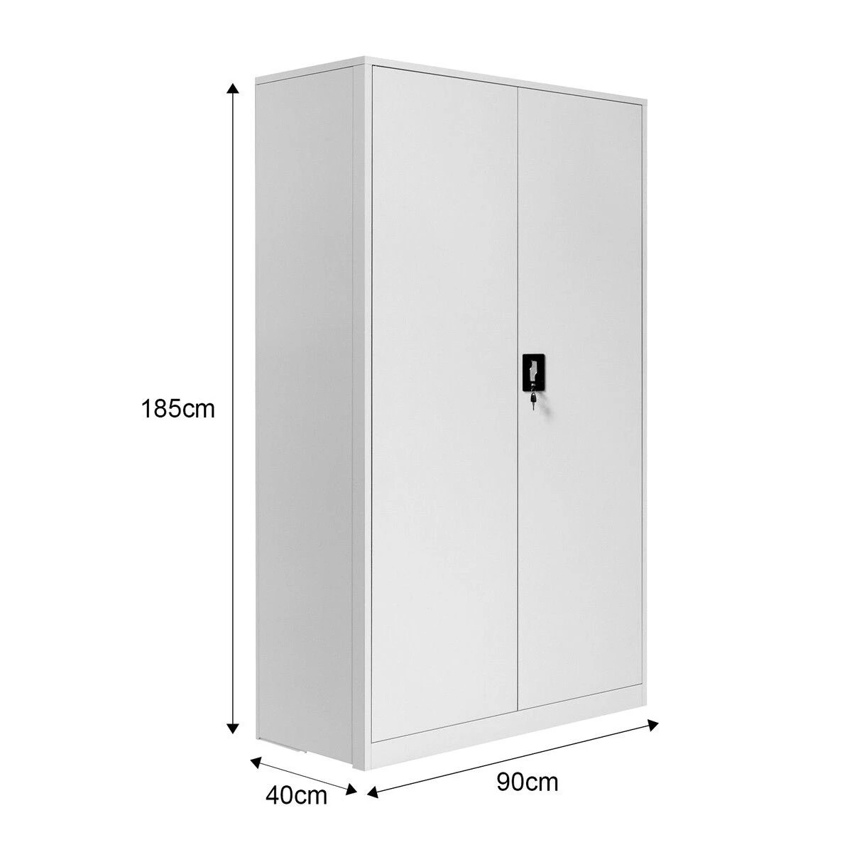 1 AUSWAY 185cm Filing Cabinet Storage Metal Locker Foldable, 1 of 2