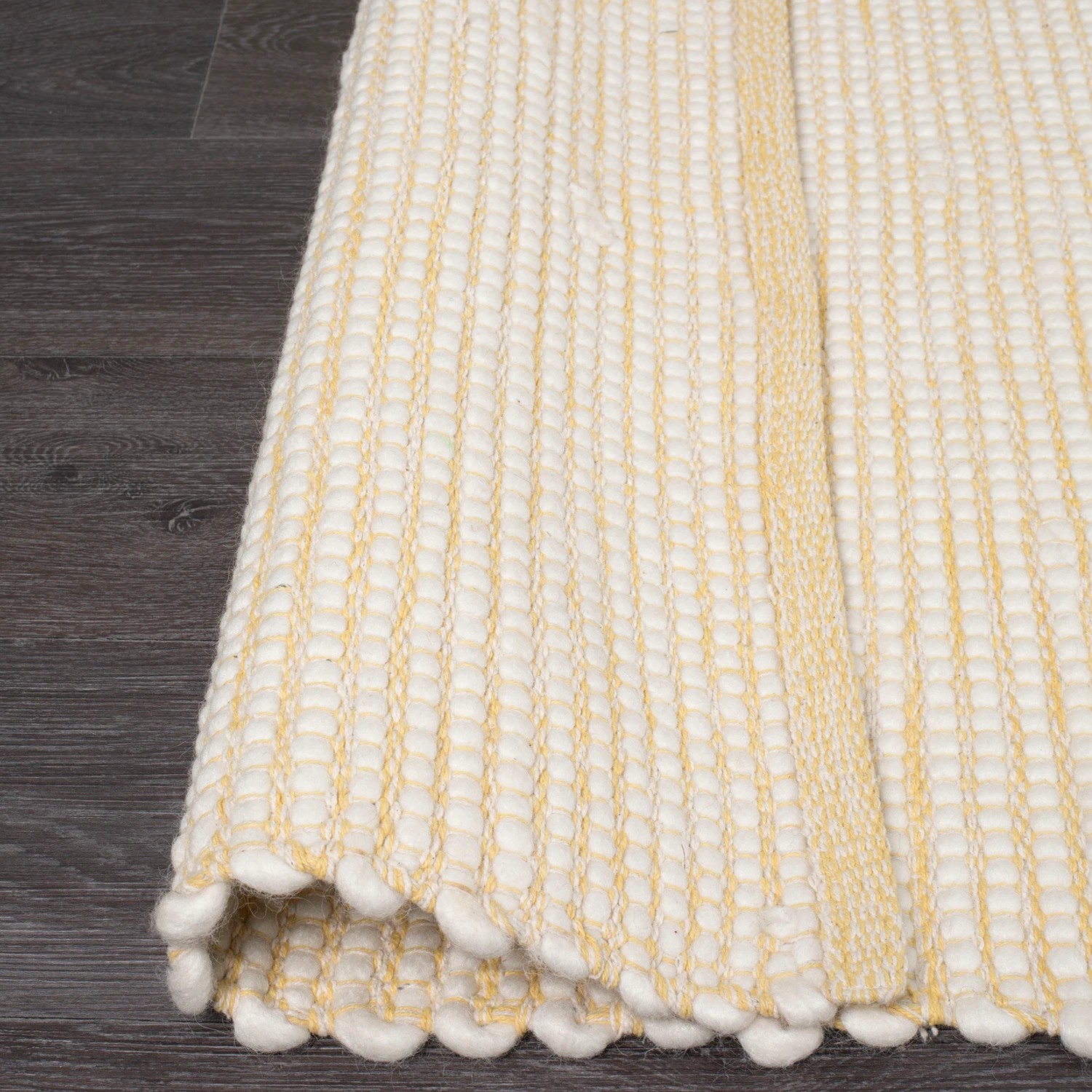 7 Common Ground Rugs Atelier 225x155cm - Medium Hand Loomed Wool Floor Rug - Gold, 7 of 7