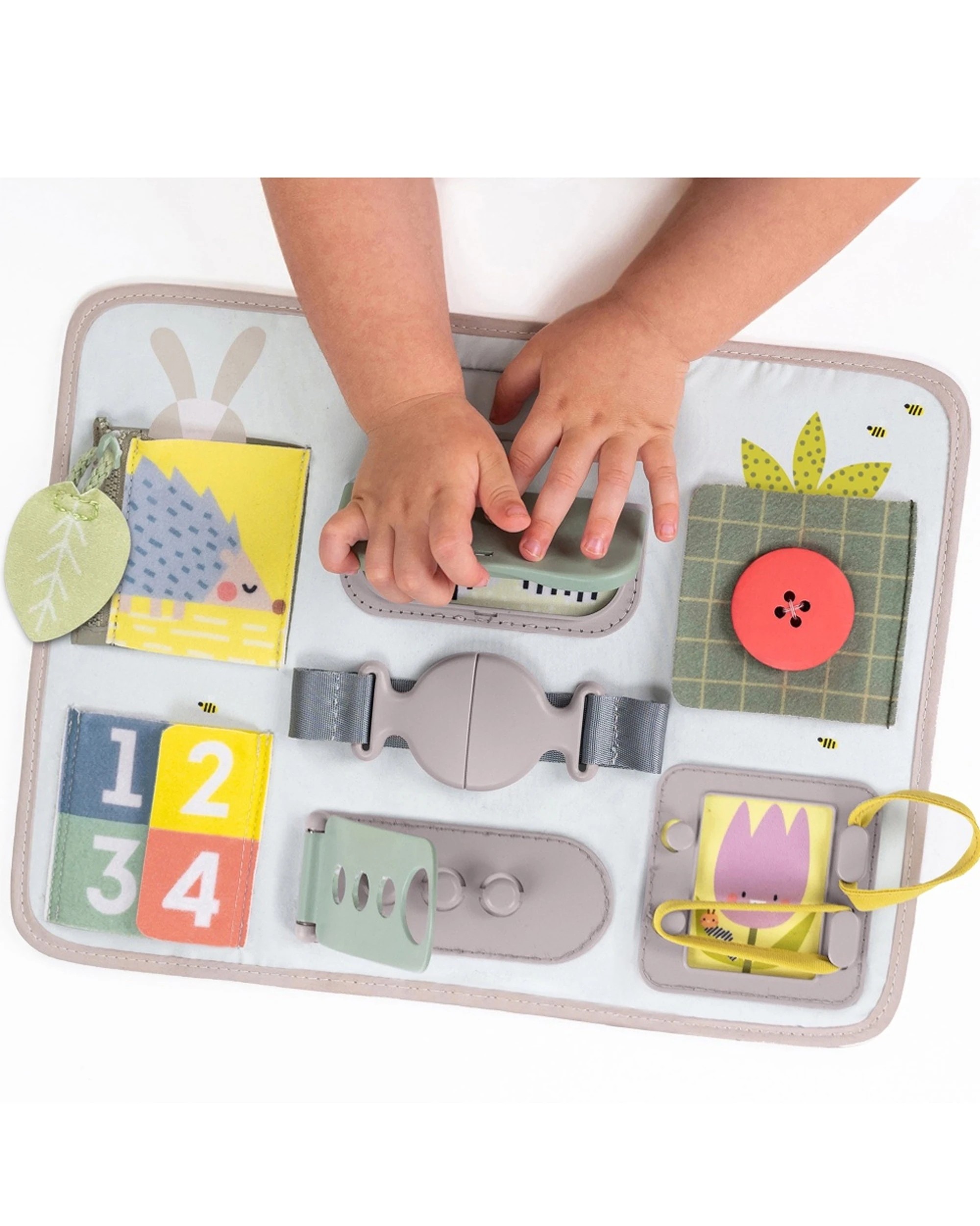 1 Taf Toys Activity Buckles Board Developmental Toy With Music Light - Multi, 1 of 1