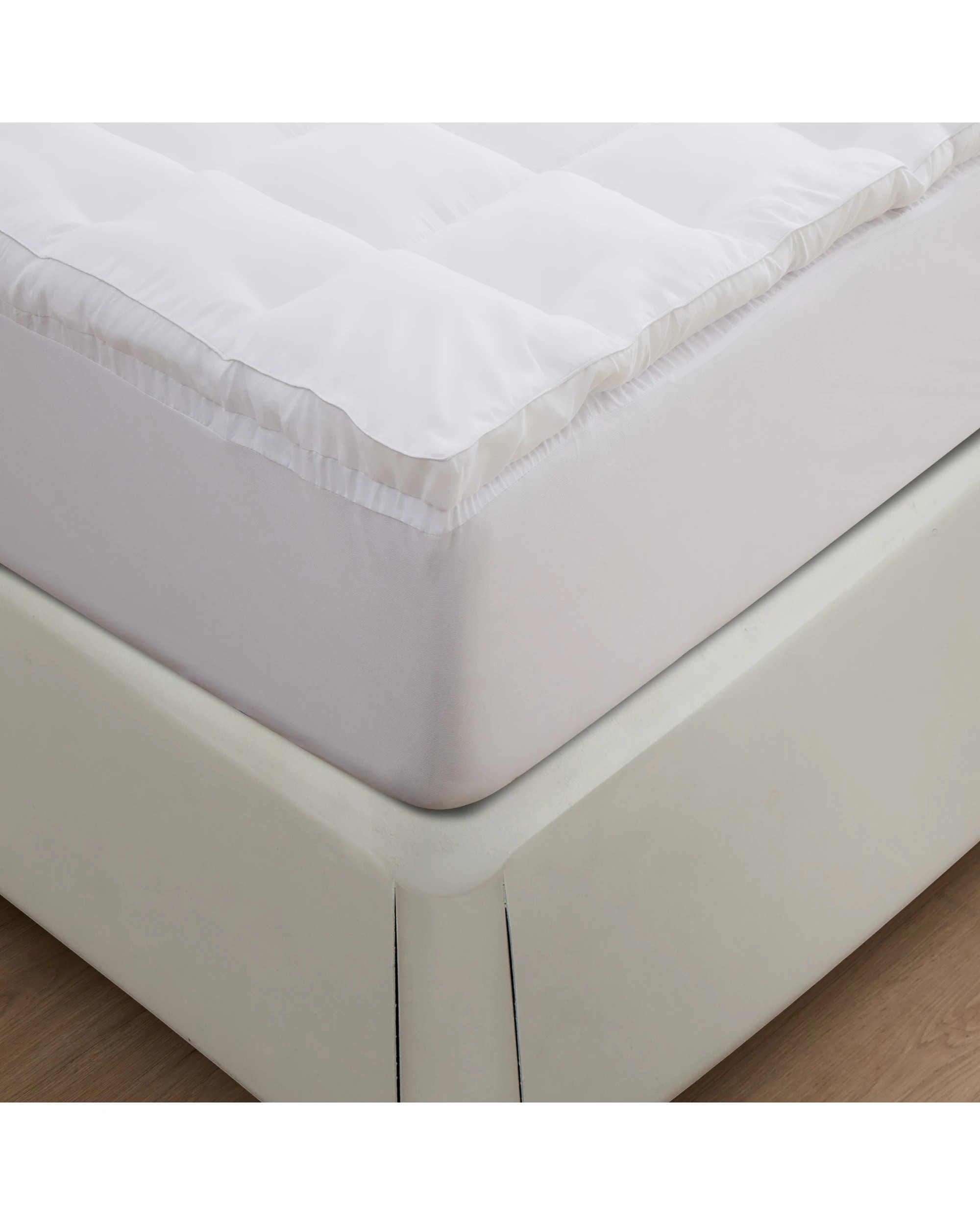 6 Sleepcare 1200gsm Microfibre Mattress Topper - Super King Bed - White, 6 of 6