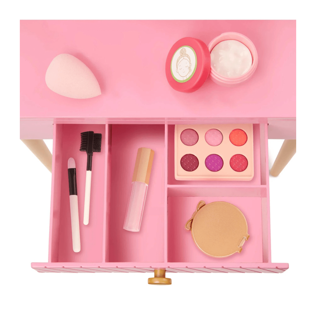 6 Our Generation Fabulous Fun Vanity Set Pink Vanity Table & Accessories for 18-inch Dolls - Multi, 6 of 9