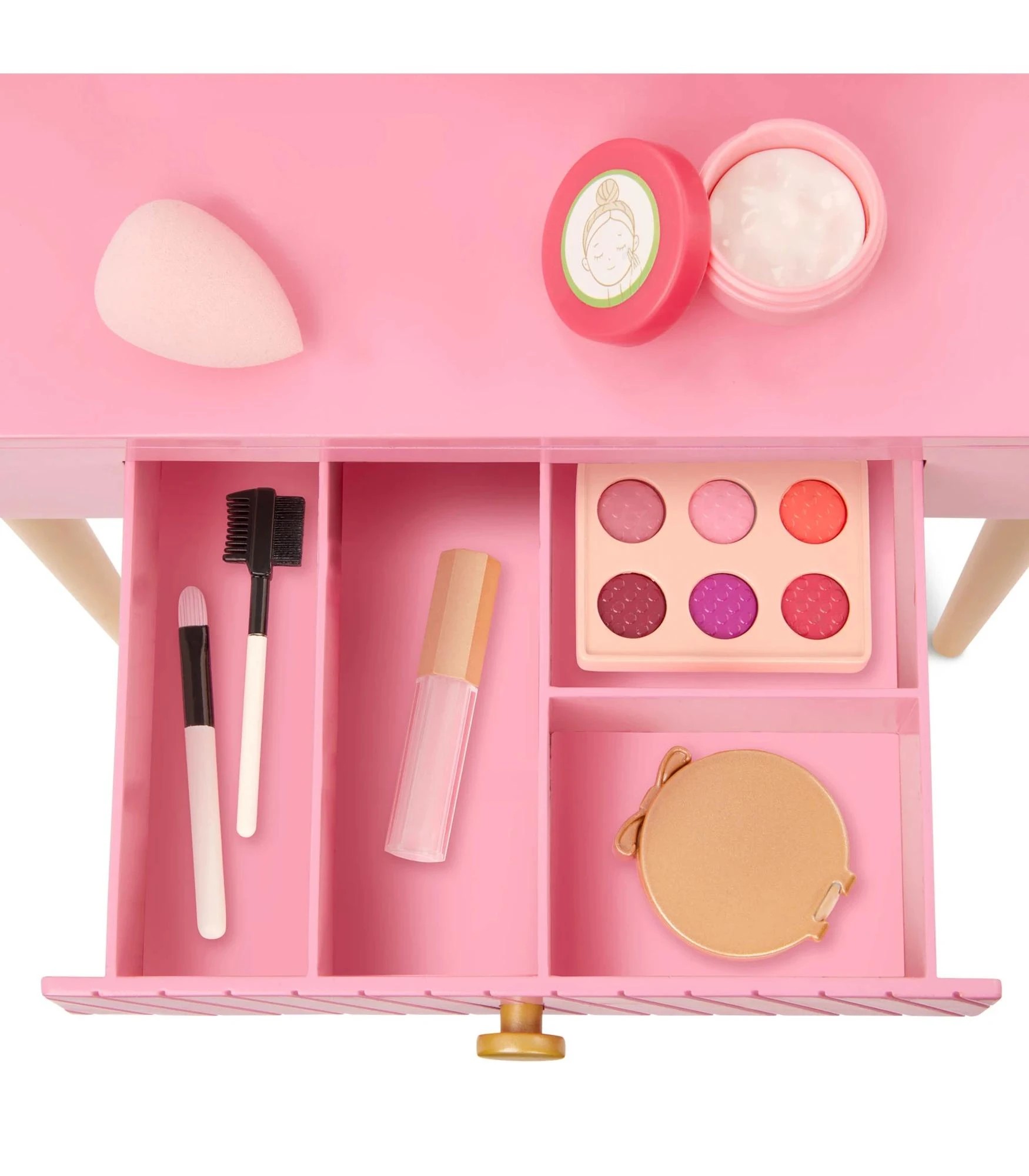 6 Our Generation Fabulous Fun Vanity Set Pink Vanity Table & Accessories for 18-inch Dolls - Multi, 6 of 9